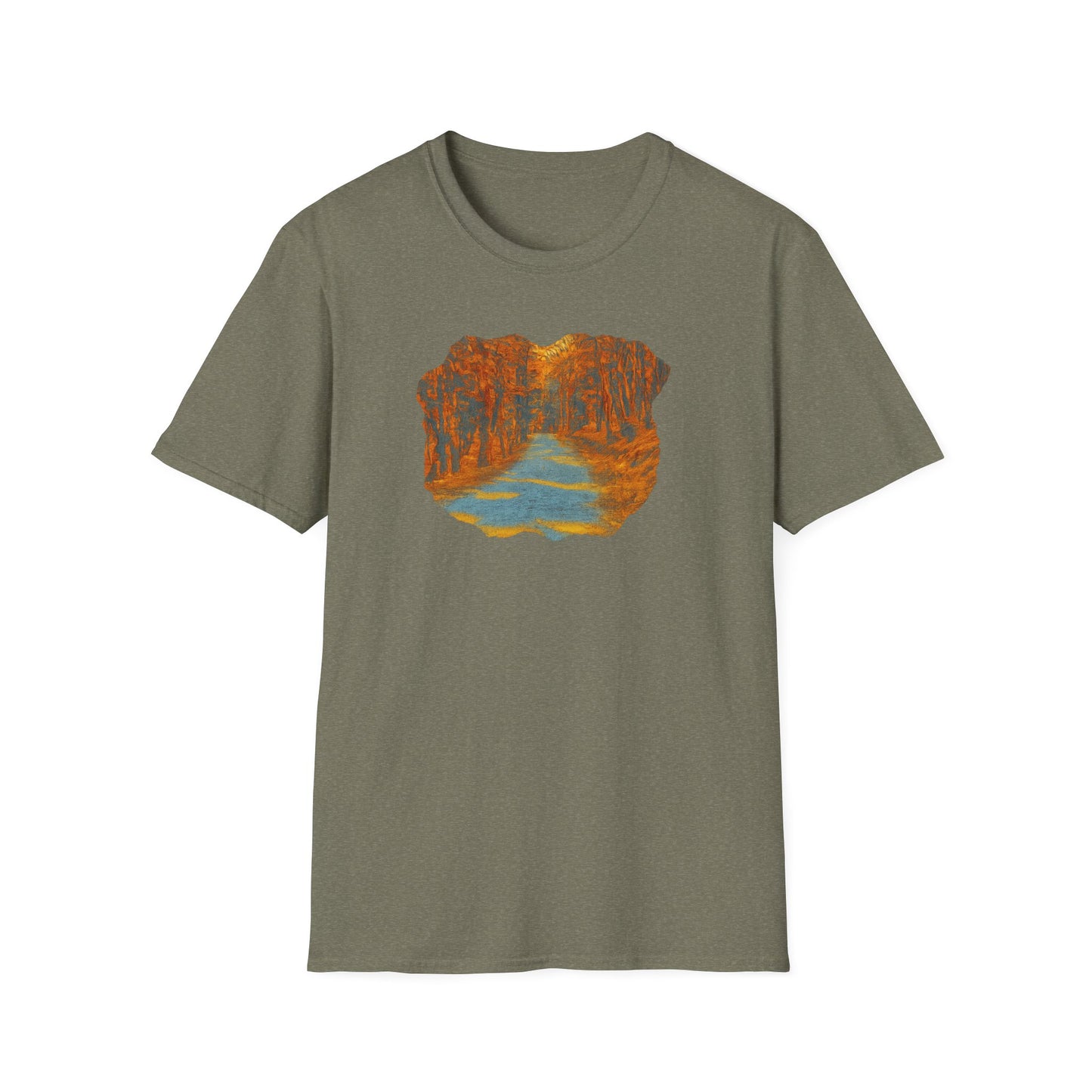 Nature-Inspired Unisex Softstyle T-Shirt, Outdoor Lover Gift, Casual Wear, Ideal for Hiking, Nature Trips, Unique Graphic Tee