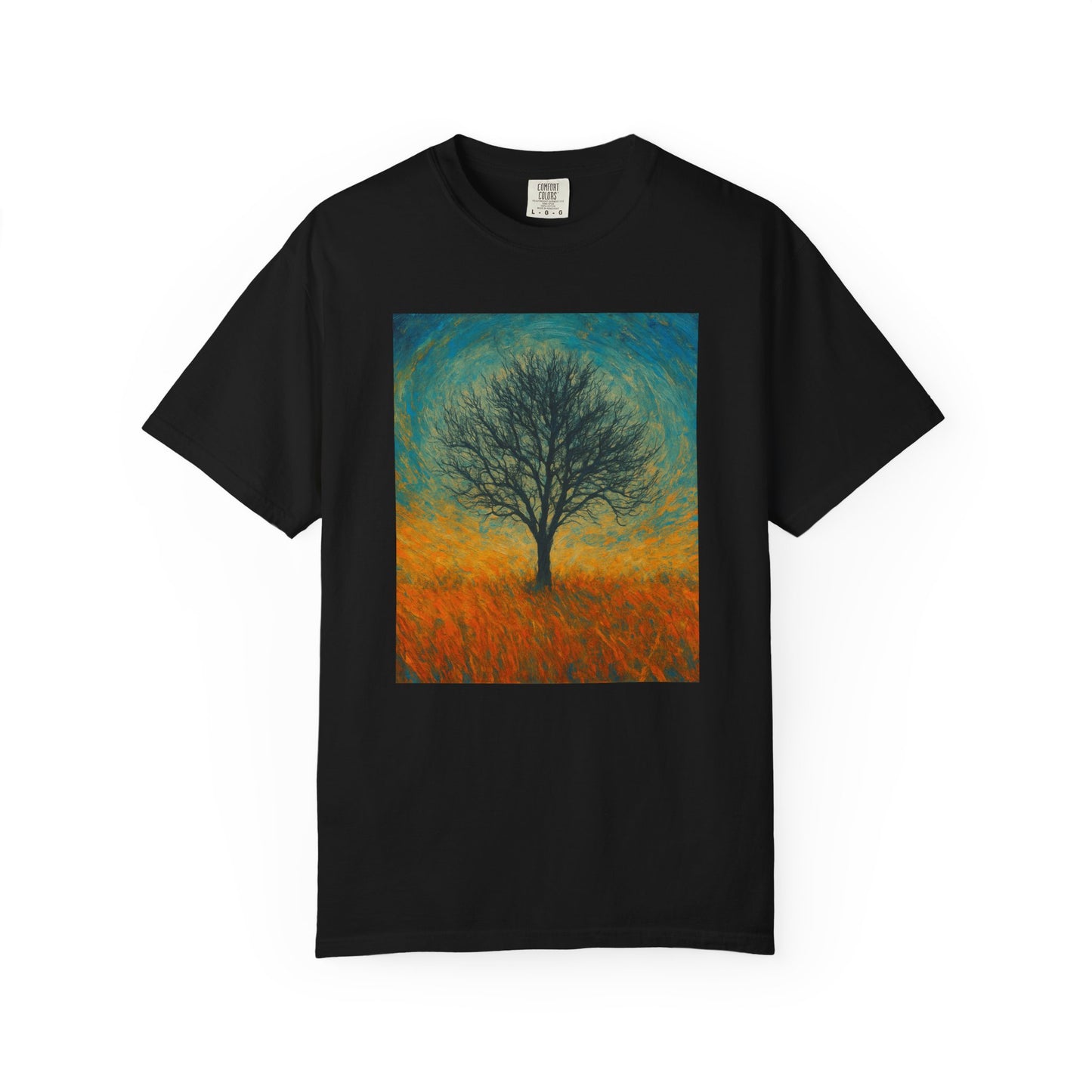 Nature-Themed Unisex Garment-Dyed T-Shirt - Tree Design, Bohemian Tee, Nature Lover Gift, Eco-Friendly Fashion, Casual Wear