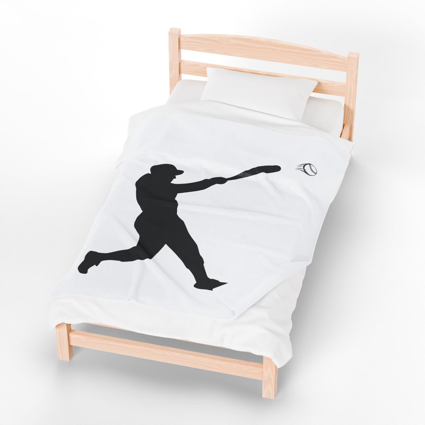 Baseball Velveteen Plush Blanket, Cozy Sports Throw, Soft Blanket for Fans, Great Gift for Baseball Lovers, Home Decor