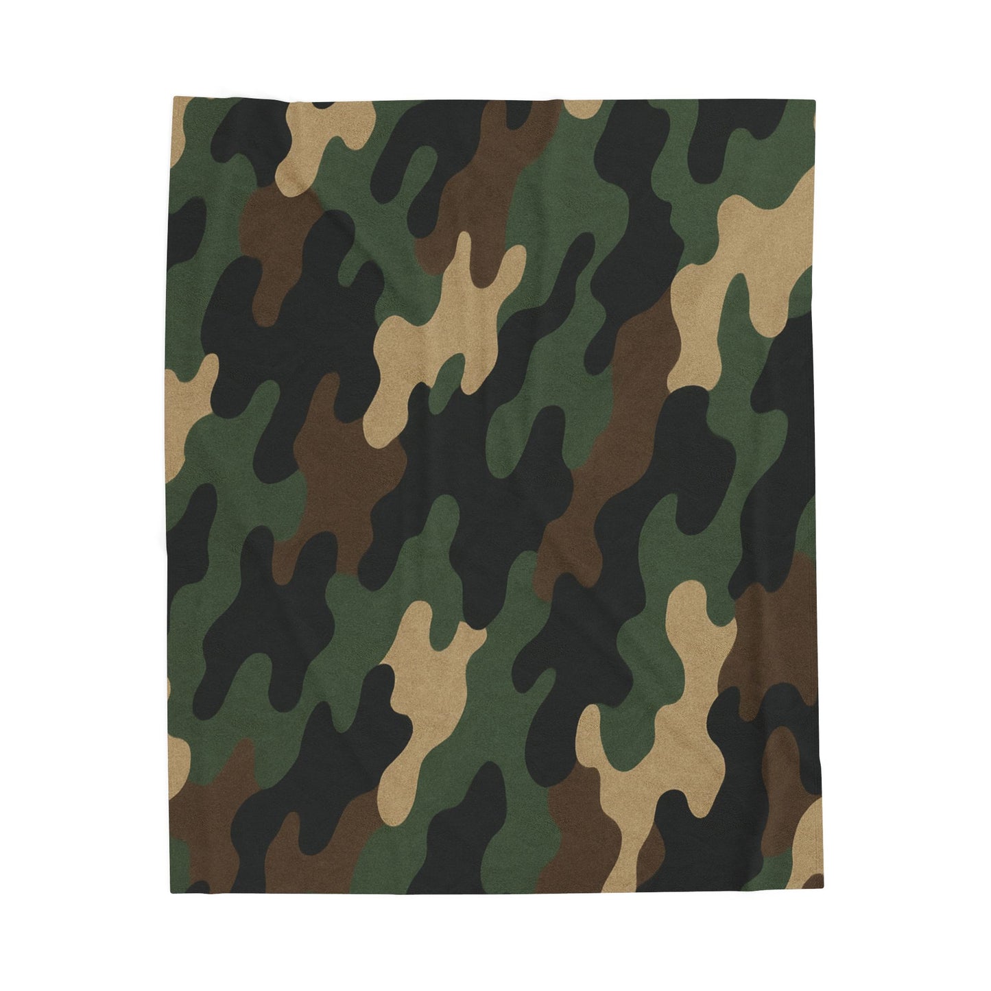 Cozy Camouflage Velveteen Plush Blanket | Ideal for Campouts, Living Room Decor, Gift for Him, Outdoor Adventures, Soft Throw