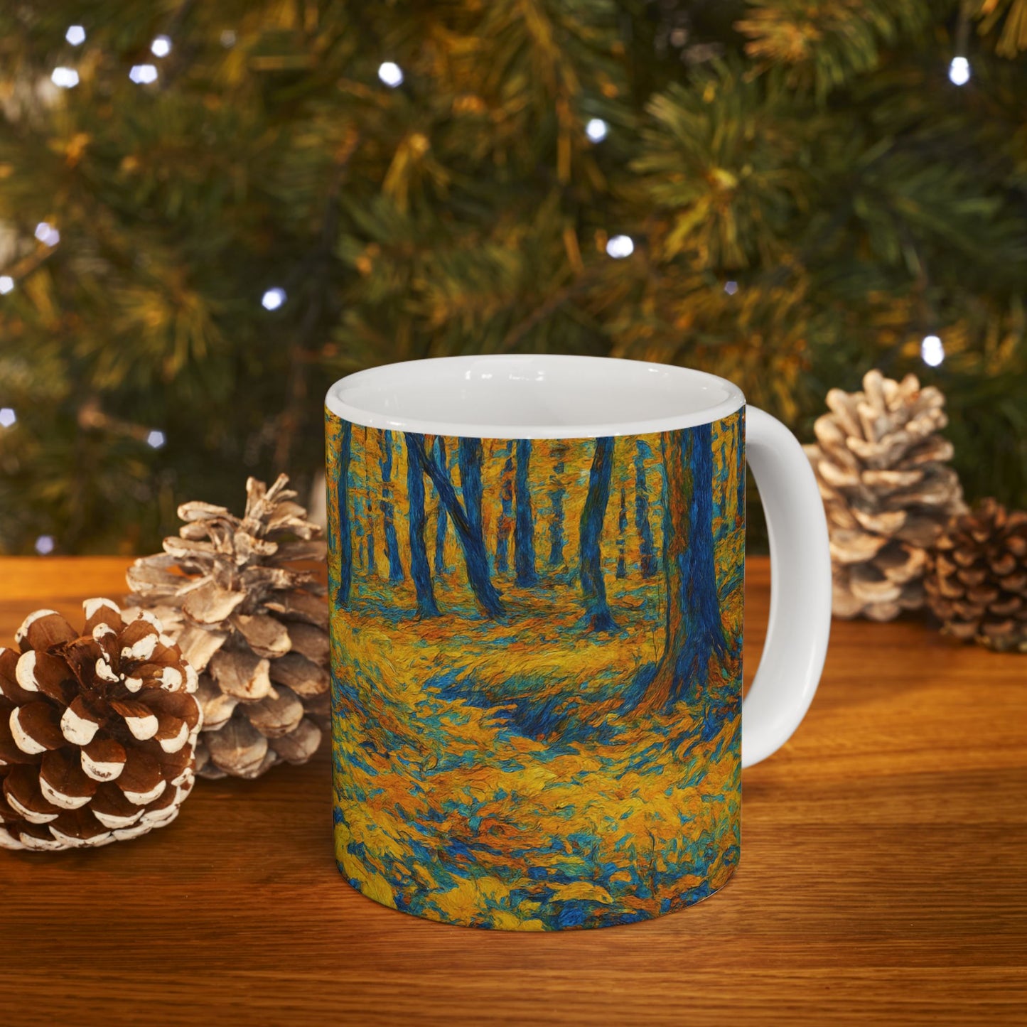 Ceramic Mug - Autumn Forest, Cozy Drinks, Hot Beverages, Nature Lovers Gift, Fall Decor