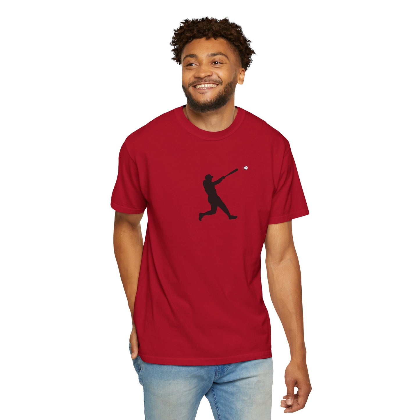 Sporty Garment-Dyed T-Shirt for Baseball Lovers, Casual Tee, Unisex Sports Shirt, Perfect Gift for Athletes, Outdoor Activities
