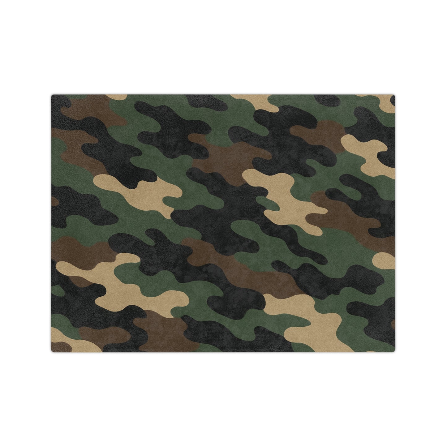 Cozy Camo Velveteen Microfiber Blanket - Soft, Warm, Perfect for Camping, Outdoors, Military Theme, Home Decor, Gift Idea