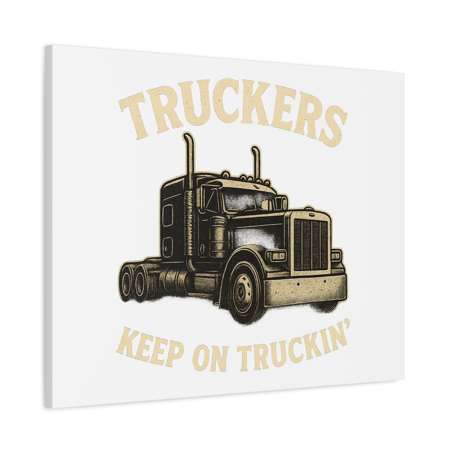 Truckers Canvas Wall Art, Keep on Truckin' Decor, Gift for Drivers, Trucking Artwork, Transportation Gift