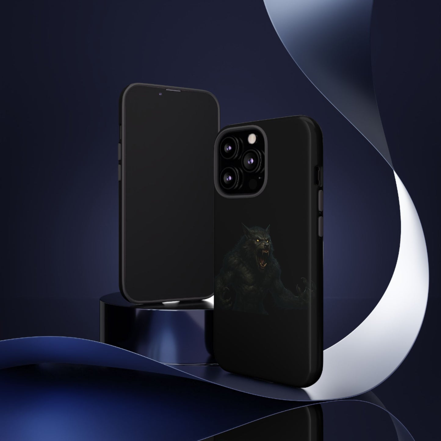 Werewolf Phone Case, Tough Cases, Black Panther Design, Gift for Animal Lovers, Phone Accessories, Fierce Phone Protection