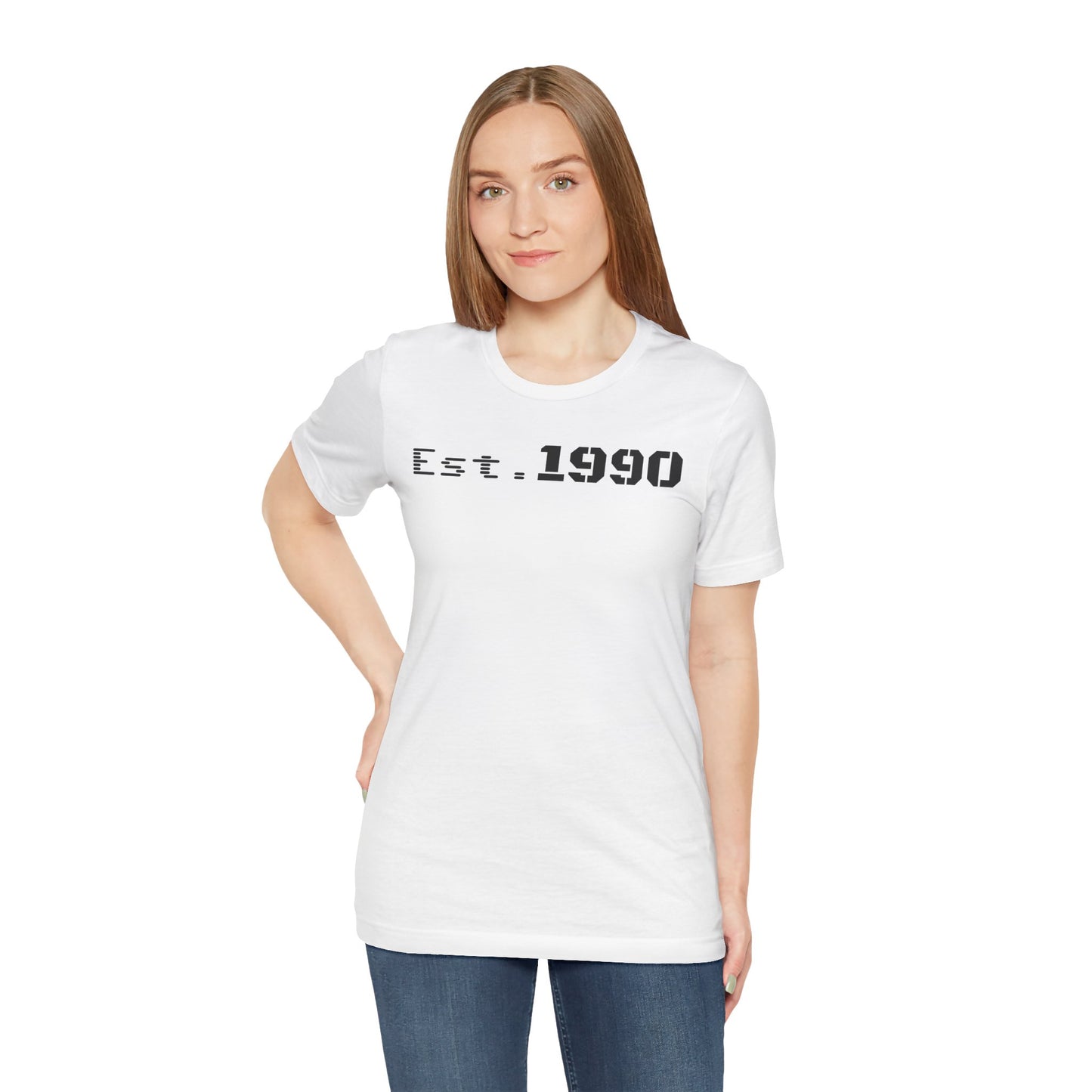 Unisex Est. 1990 Nostalgic Jersey Tee - Perfect Gift, Vintage Style, Retro Fashion, Birthday Celebration, Casual Wear
