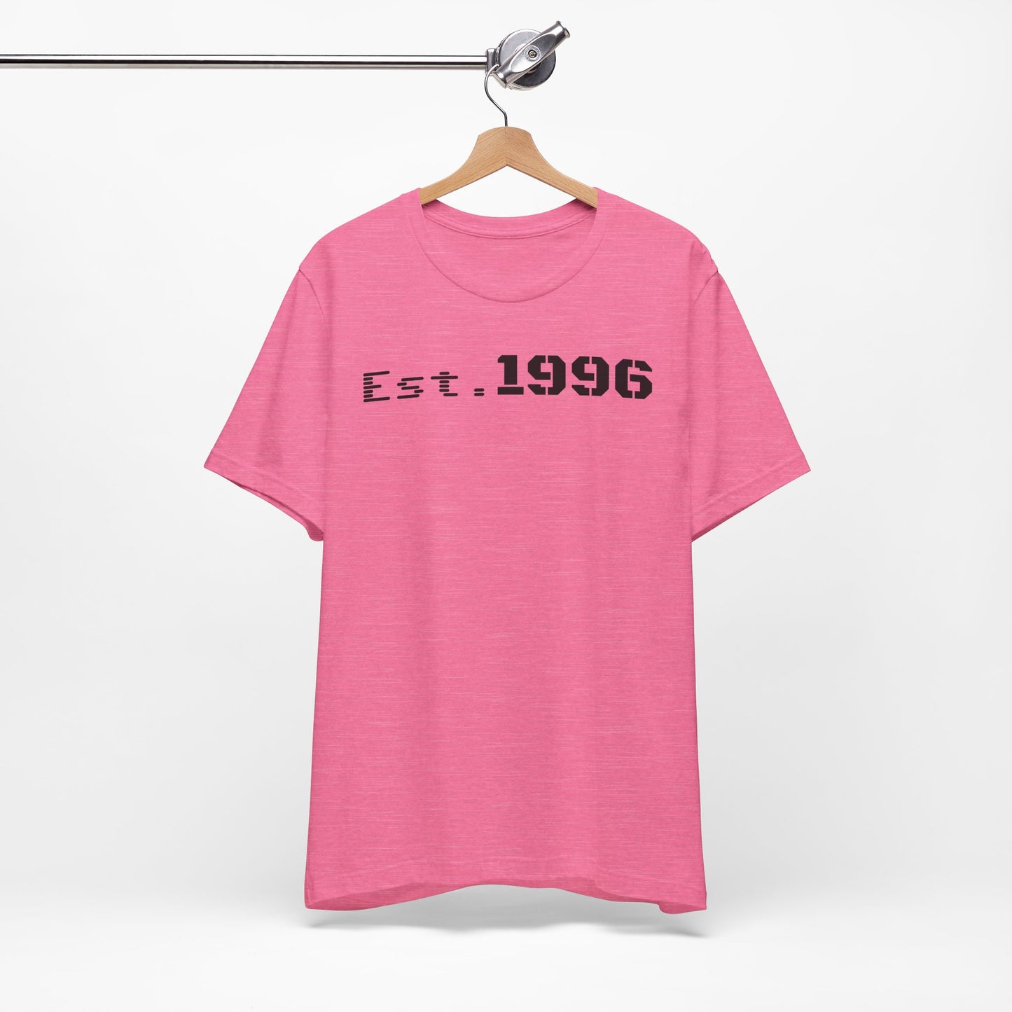 Unisex Jersey Tee - 'Est. 1996' Graphic Shirt, Birthday Gift, Casual Wear, Vintage Style, Retro Fashion, Gift for Him/Her
