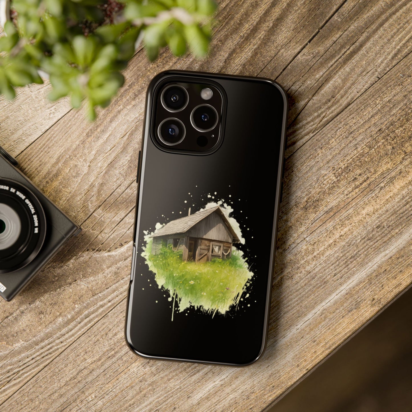 Rustic Farmhouse Phone Case, Cute Cottage Design, Tough Cases for Nature Lovers, Eco-Friendly Gift, Customizable Tech Accessories