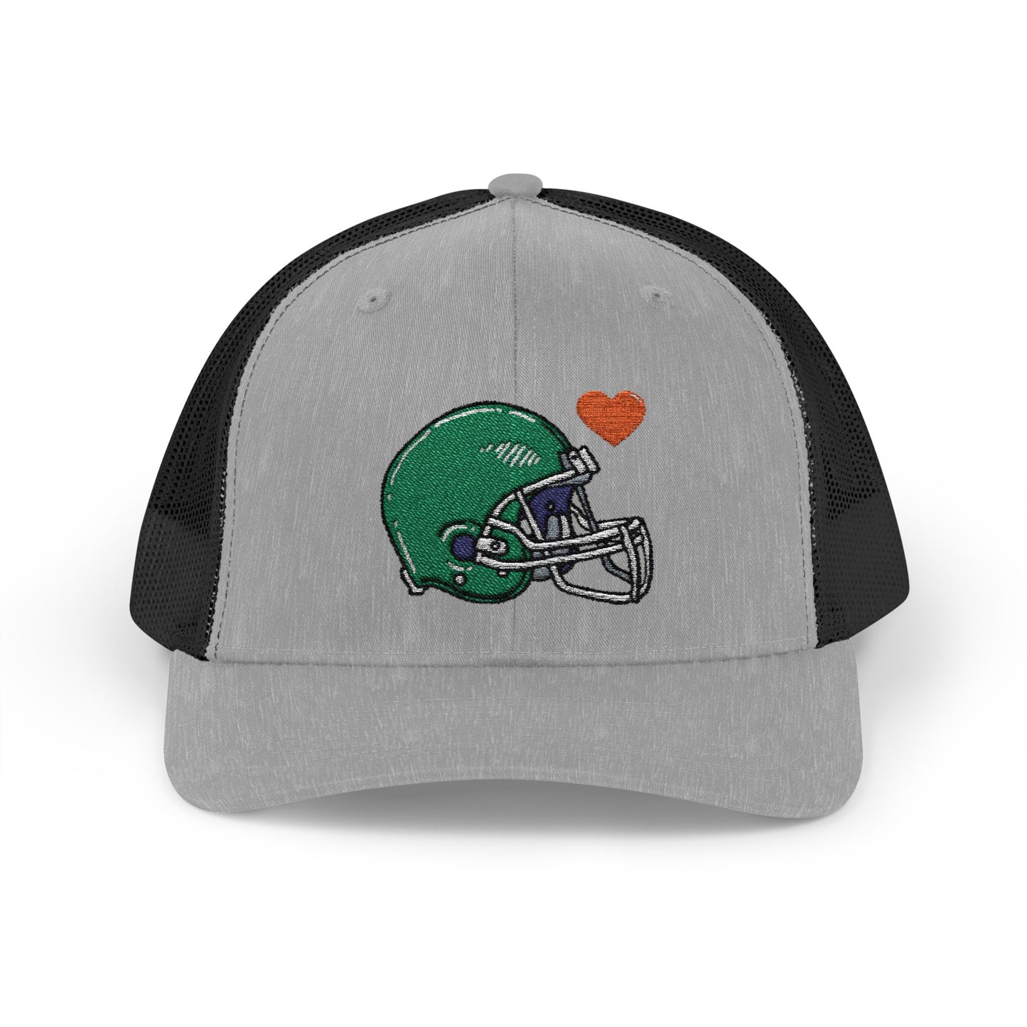 Snapback Trucker Cap with Football Heart Design - Perfect for Sports Fans, Gifts for Gamers, Casual Outings, Tailgating, and Team Spirit