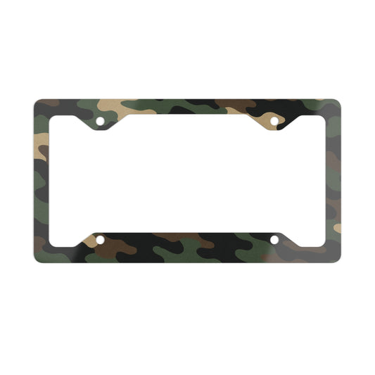 Camouflage Metal License Plate Frame, Stylish Auto Accessories, Car Decor, Unique Gift for Him, Personalized Vehicle Charm