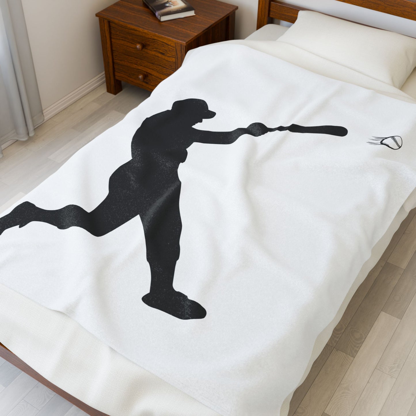 Baseball Velveteen Plush Blanket, Cozy Sports Throw, Soft Blanket for Fans, Great Gift for Baseball Lovers, Home Decor - product image