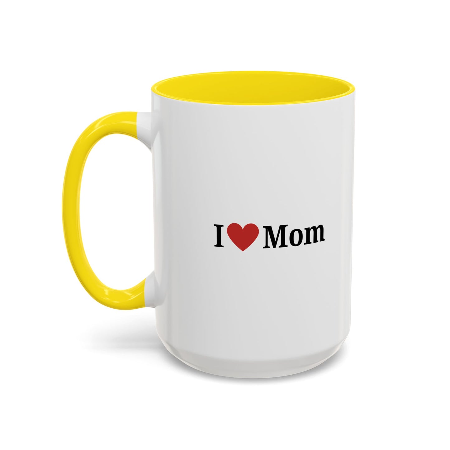 I Love Mom Accent Coffee Mug - Perfect Gift for Mother's Day & Special Occasions