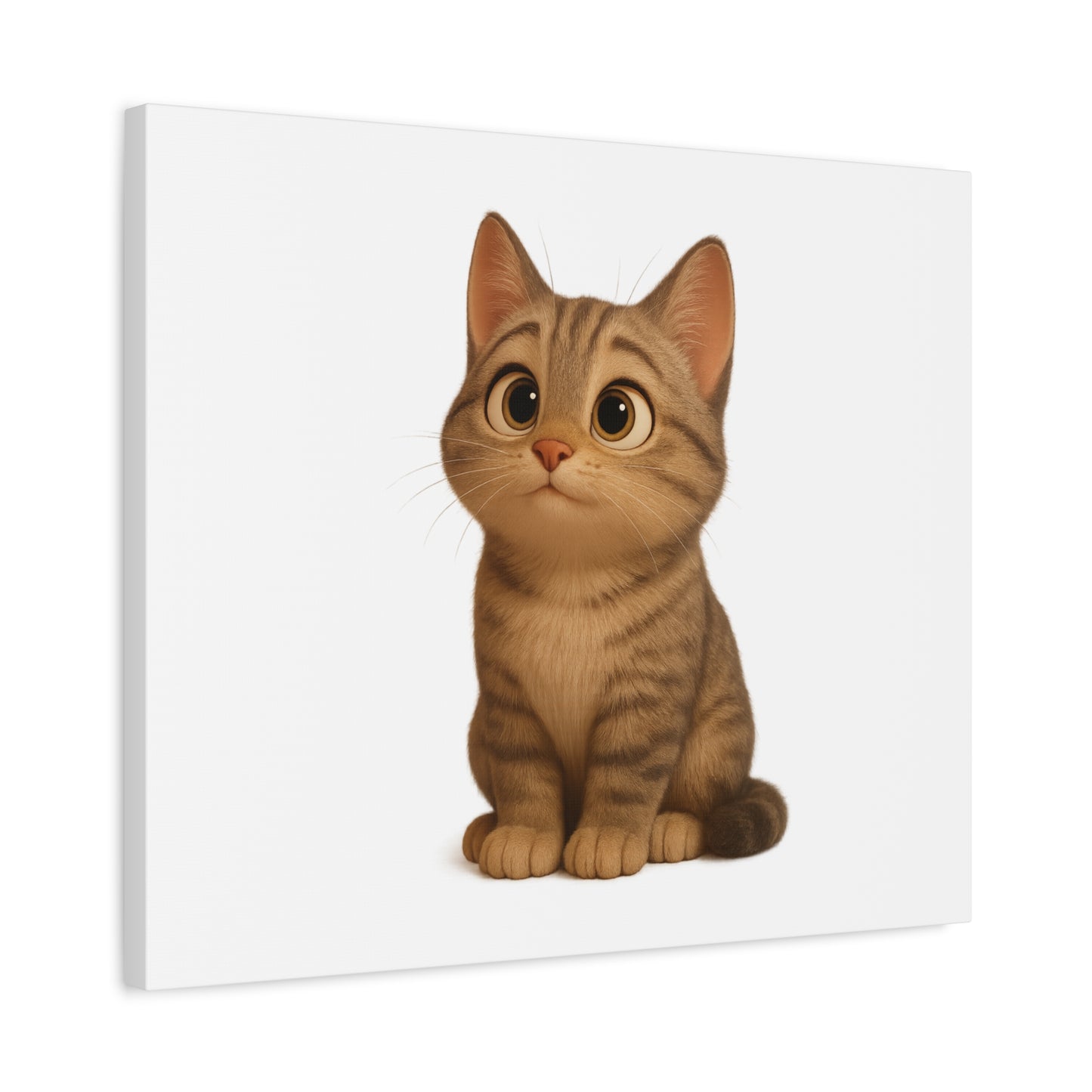 Adorable Cat Canvas Art, Cute Cat Wall Decor, Pet Lover Gift, Nursery Wall Art, Animal Print, Modern Home Decor