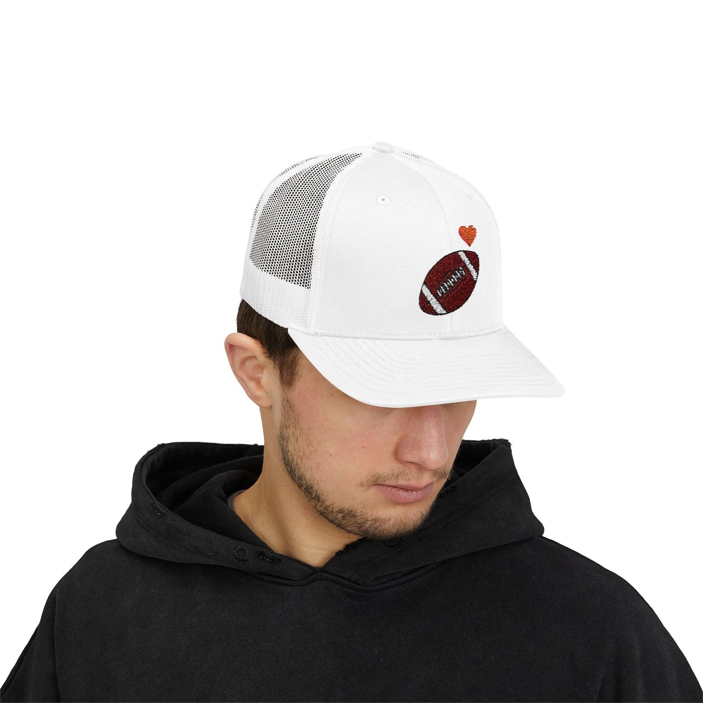 Football Love Snapback Trucker Cap, Sports Hat, Gift for Sports Fans, Casual Wear, Outdoor Activities