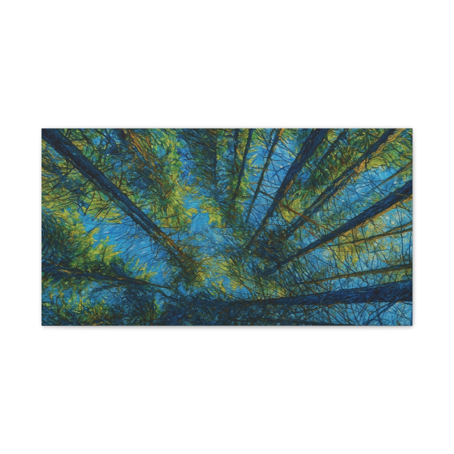 Canvas Wall Art, Forest Perspective Print, Nature Decor, Home & Office Art, Rustic Wall Hanging, Tree Art for Nature Lovers