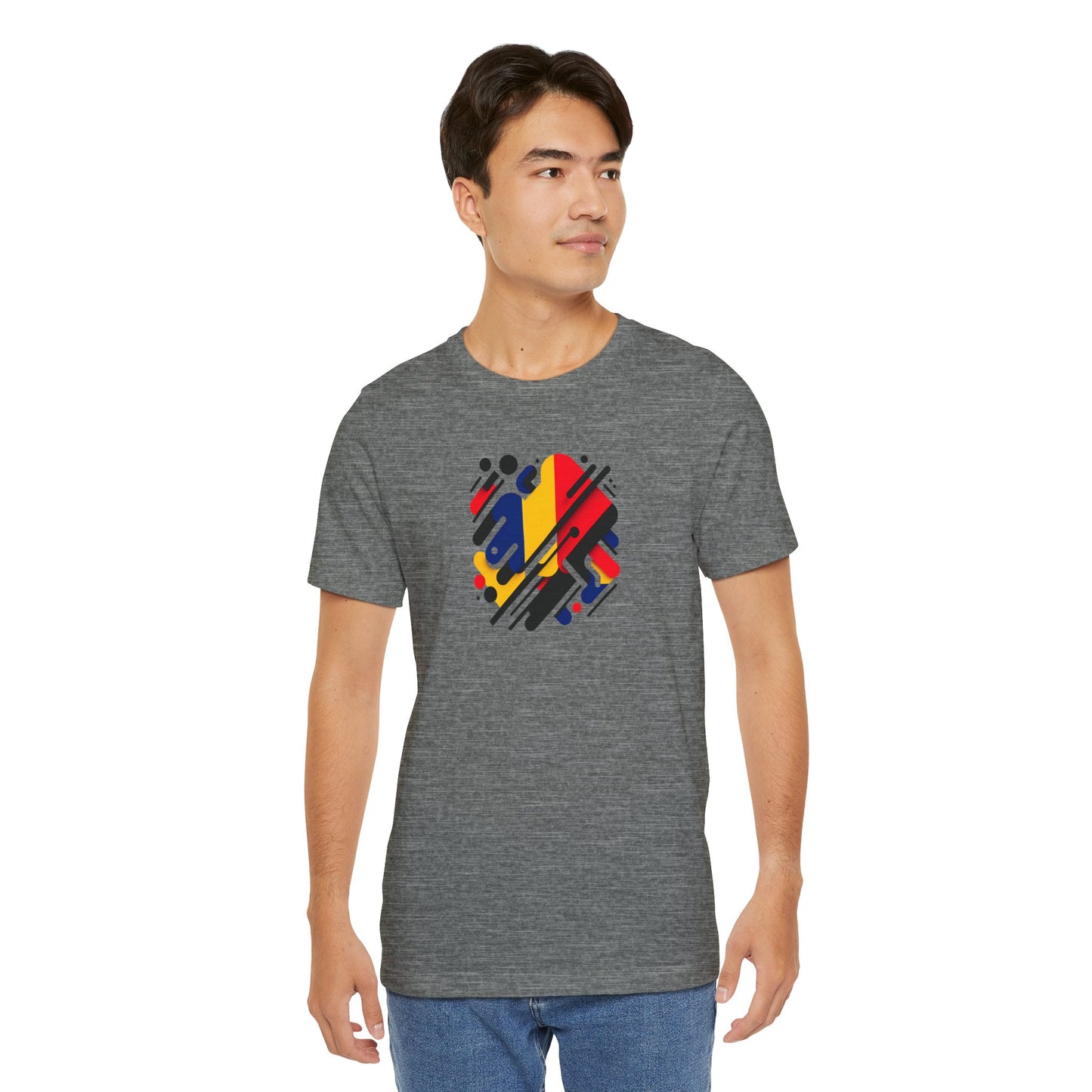 Artistic Heart Unisex Jersey Tee - Vibrant Graphic Tee, Casual Wear, Gift for Art Lovers, Birthday Surprise, Everyday Comfort