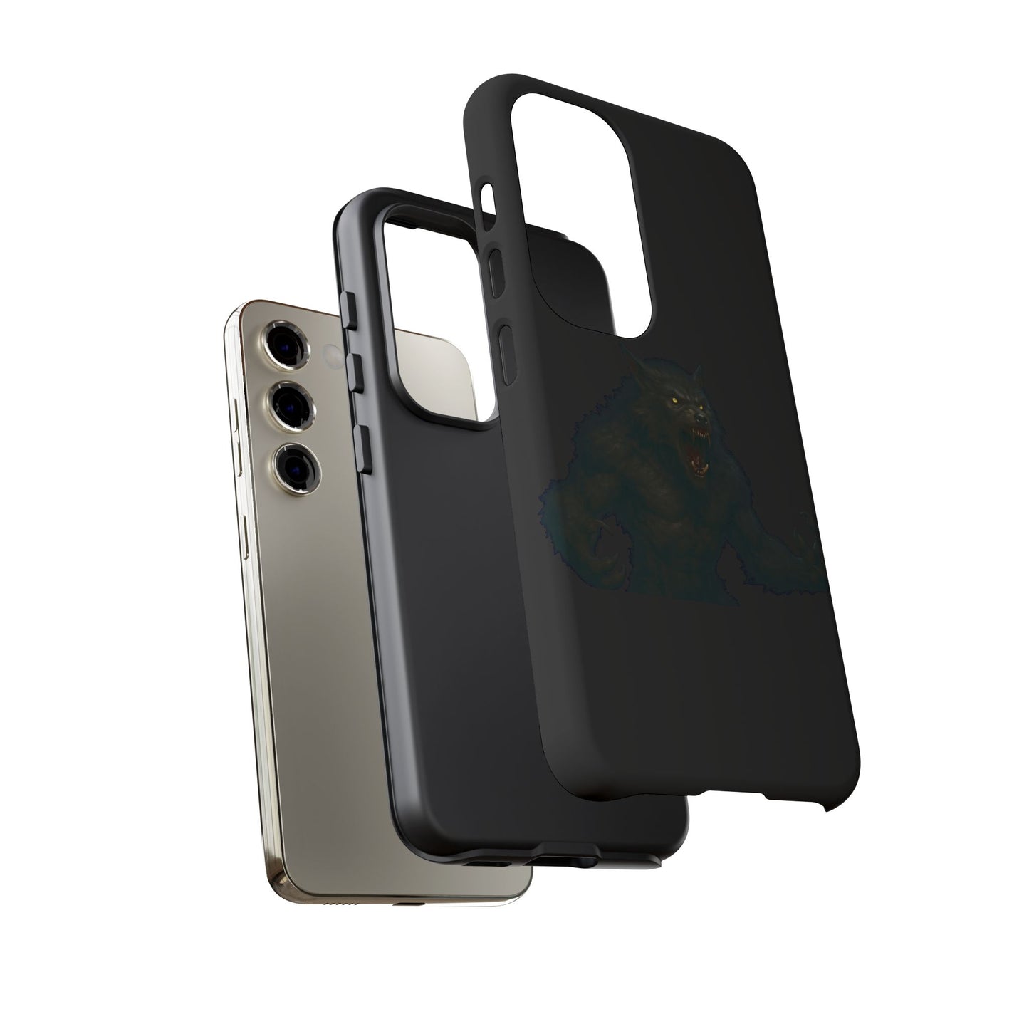 Werewolf Phone Case, Tough Cases, Black Panther Design, Gift for Animal Lovers, Phone Accessories, Fierce Phone Protection