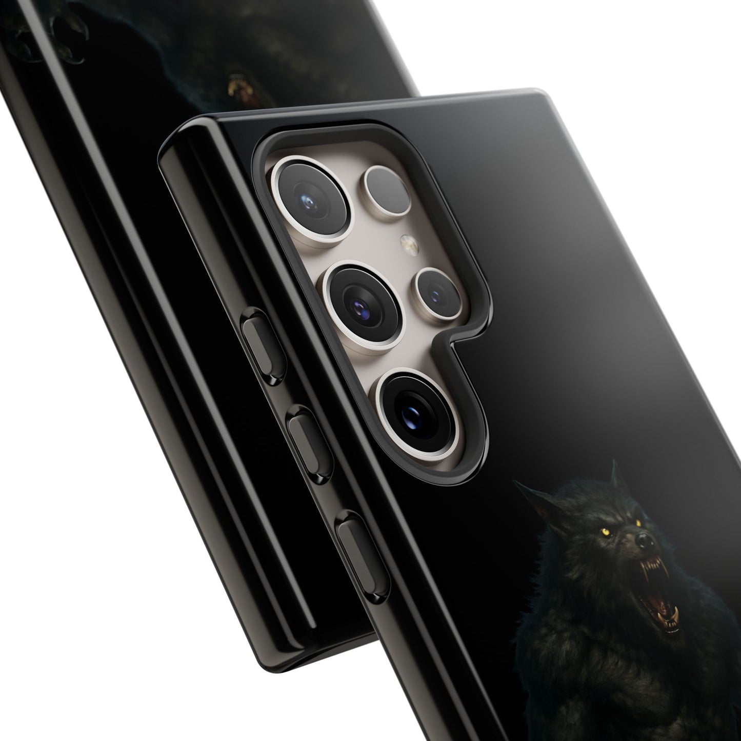 Werewolf Phone Case, Tough Cases, Black Panther Design, Gift for Animal Lovers, Phone Accessories, Fierce Phone Protection