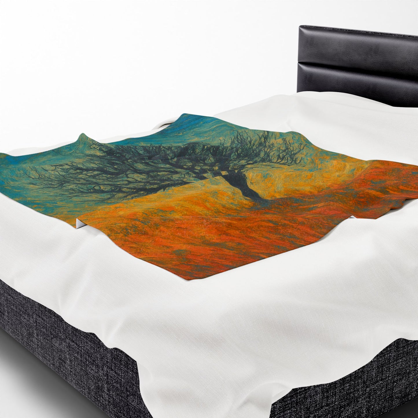 Cozy Velveteen Plush Blanket with Serene Tree Design | Comfortable Home Decor, Gift for Nature Lovers, Cozy Nights, Warmth&Style