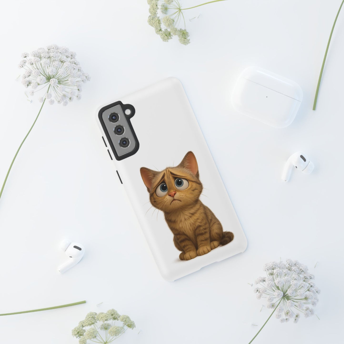 Cute Cat Phone Case, Funny Kitty Case, Animal Lover Gift, Cat Lover Accessory, Unique Cat Design Case, Pet Mom Gift
