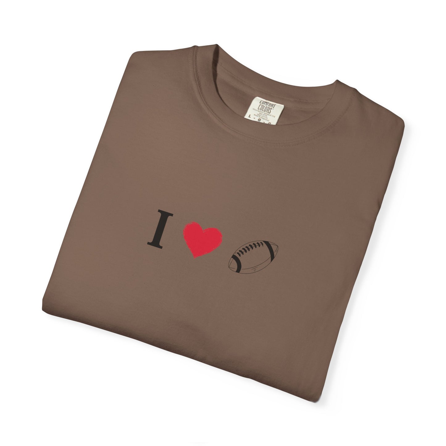 I Love Football T-Shirt - Unisex Cotton Tee, Fun Gift for Friends, Casual Style, Birthday Present, Summer Apparel