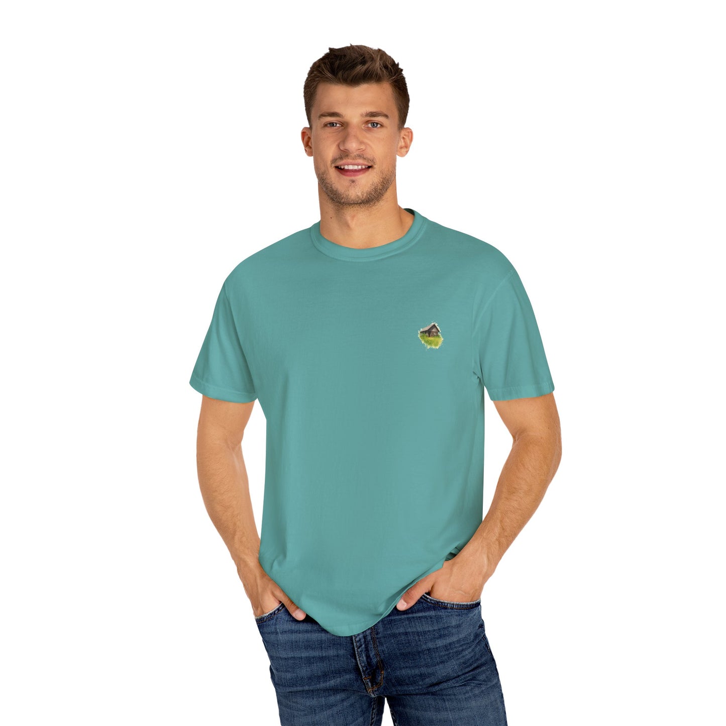 Nature-Inspired Unisex Garment-Dyed T-Shirt, Eco-Friendly Tee, Summer Casual Wear, Gift for Nature Lovers, Relaxed Fit T-Shirt