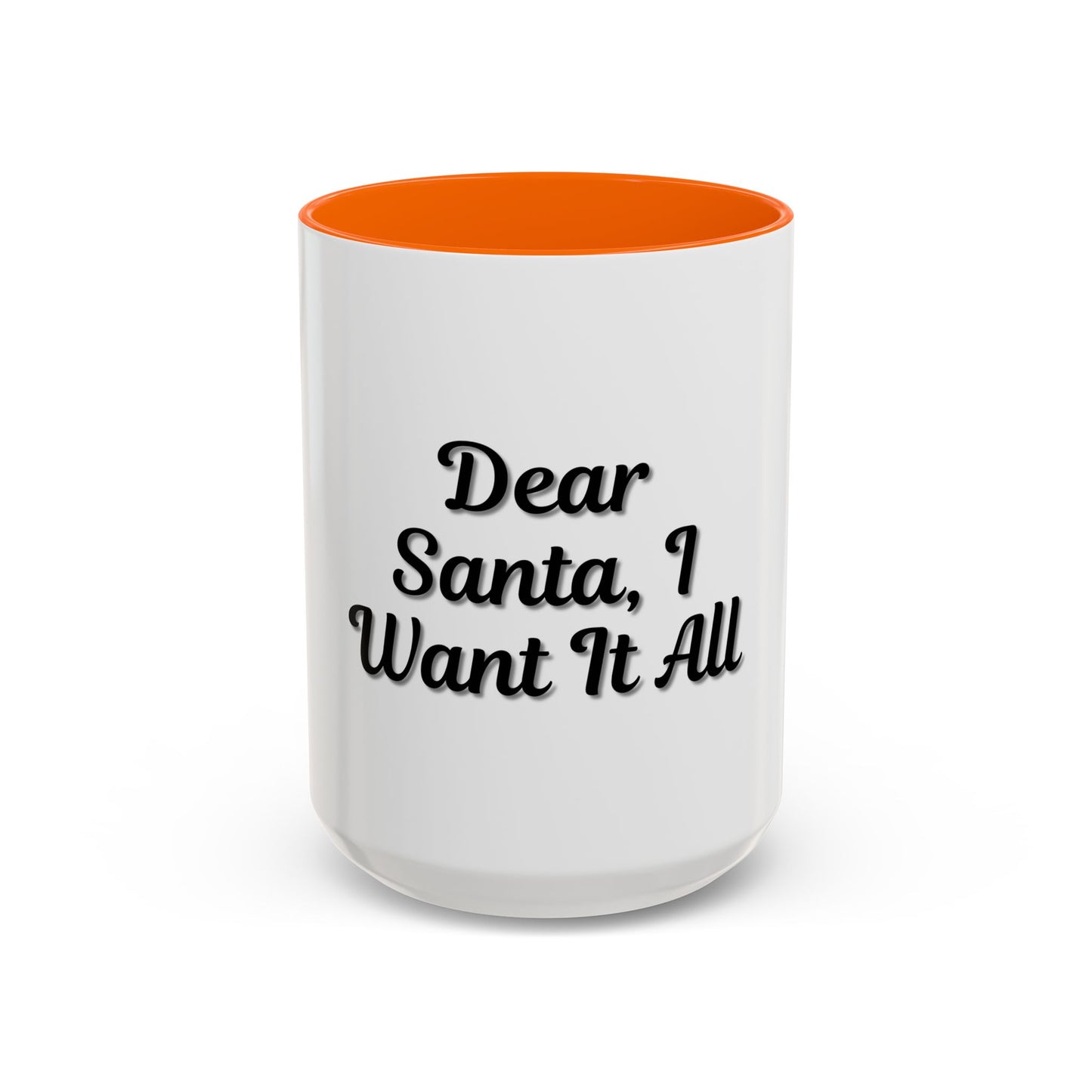 Dear Santa Accent Coffee Mug - Fun Holiday Mug for Christmas Enthusiasts