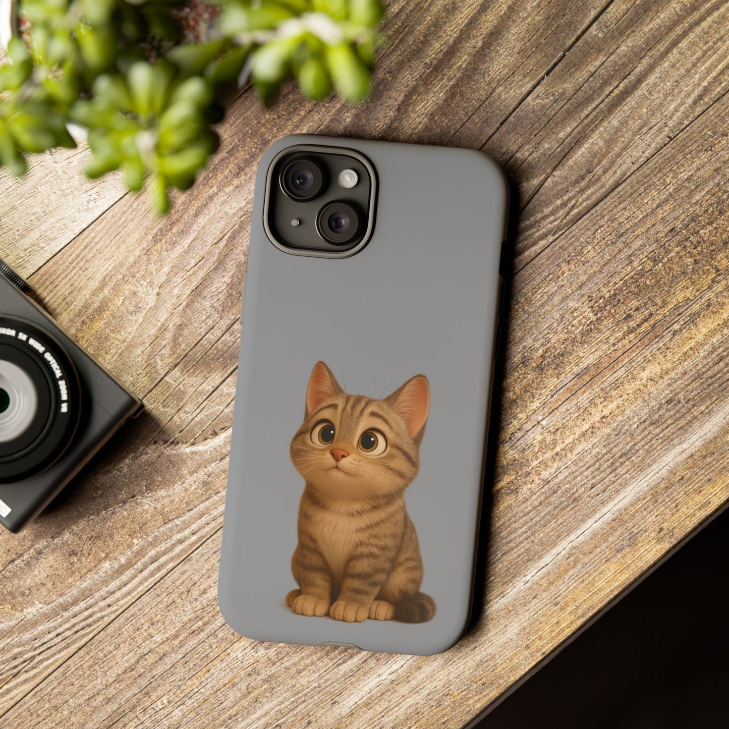 Cute Cat Phone Case, Kawaii Pet Accessory, Gift for Cat Lovers, Animal Phone Cover for Kids, Unique Kitty Design, Birthdays, Holidays