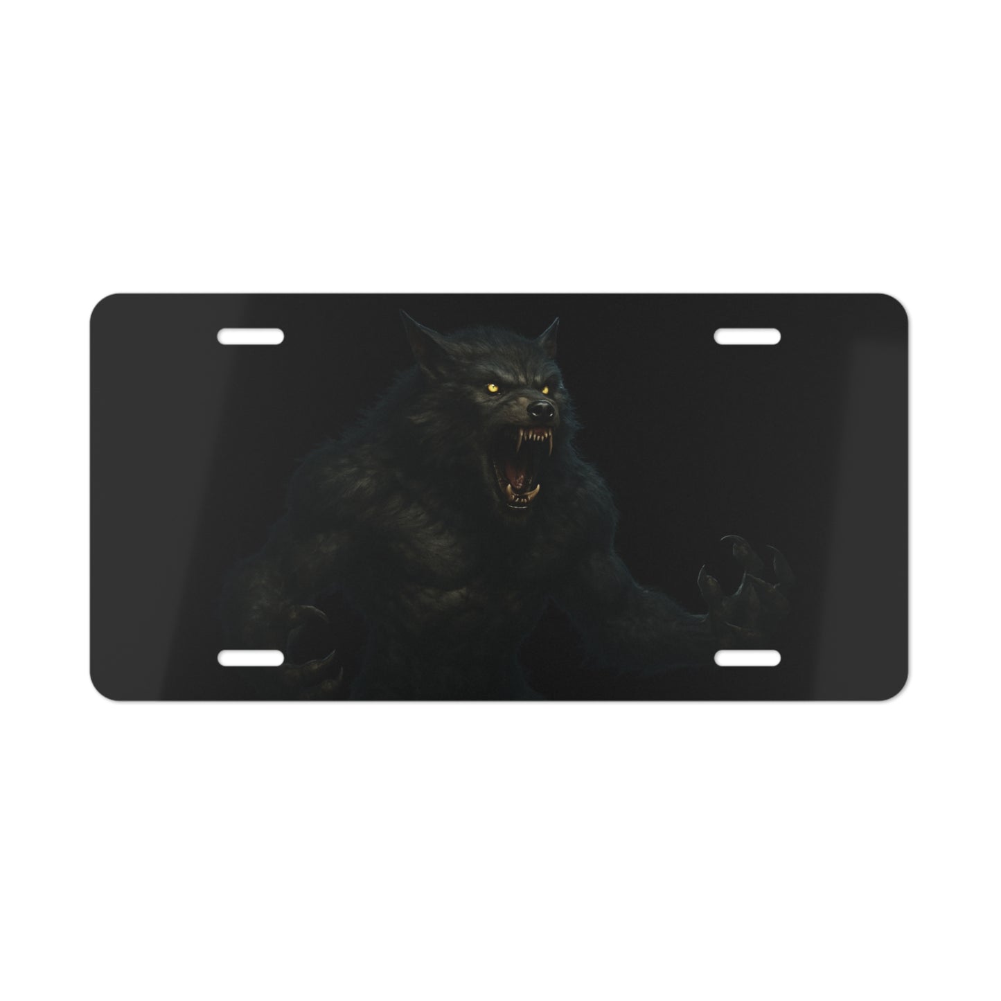 Werewolf Vanity Plate, Custom Car Accessories, Unique Wall Decor, Horror Enthusiast Gift, Personalized License Plate - product image