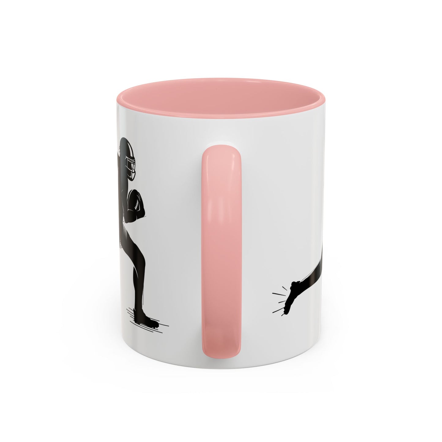 Football Player Themed Accent Coffee Mug, Sports Fan Gift, Unique Mug for Athletes, Coffee Lover, Game Day Essential