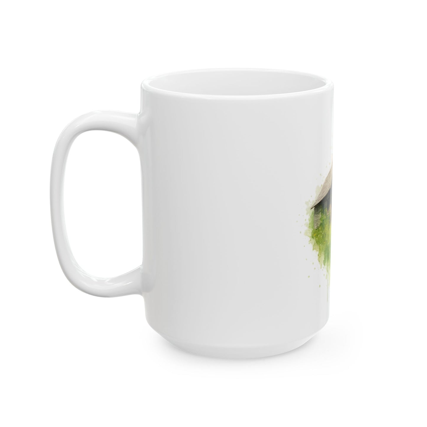 Rustic Cabin Ceramic Mug - Cozy Coffee Cup for Nature Lovers, Gift for Home, Farmhouse Decor, Tea Time, Camping Enthusiasts