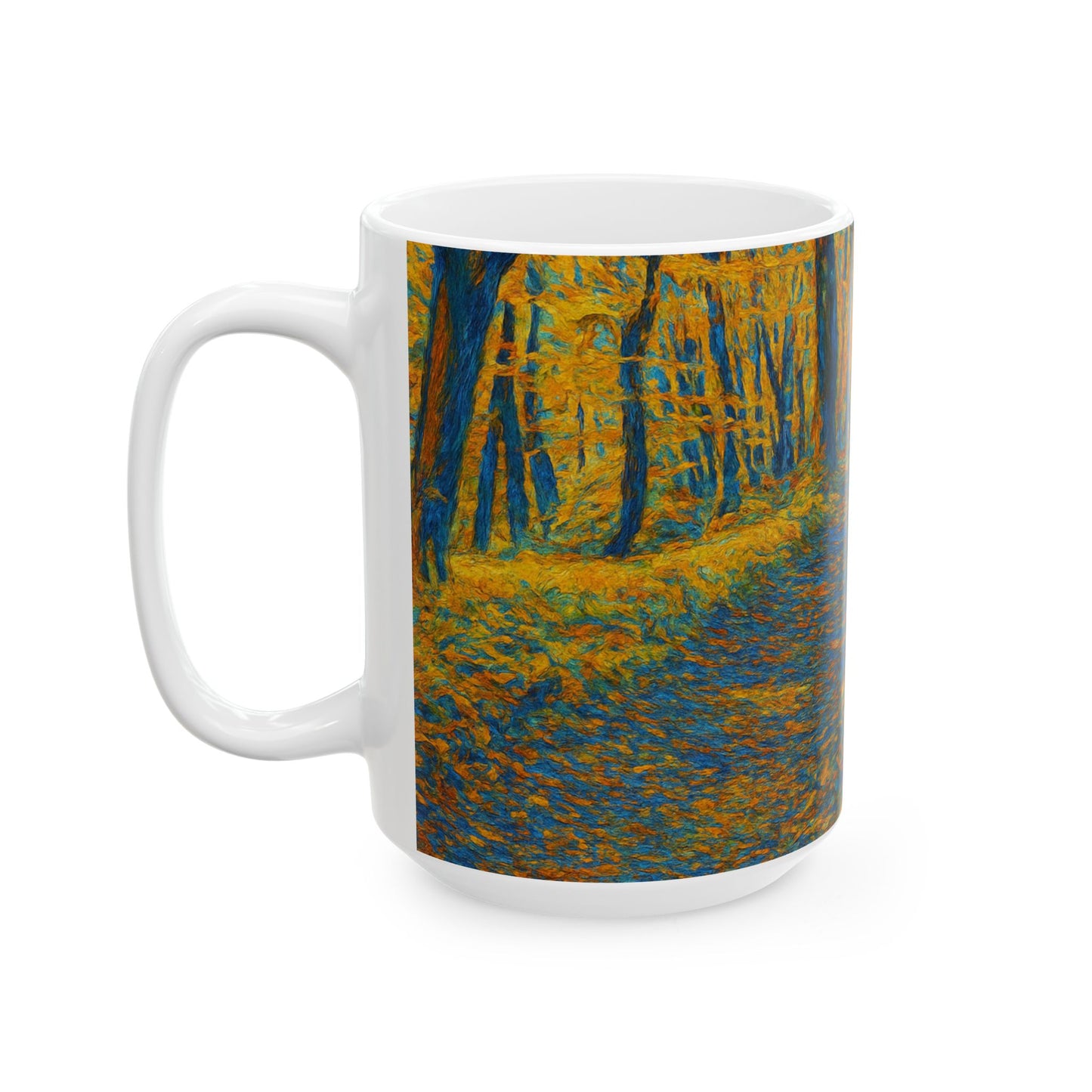 Ceramic Mug - Autumn Forest, Cozy Drinks, Hot Beverages, Nature Lovers Gift, Fall Decor