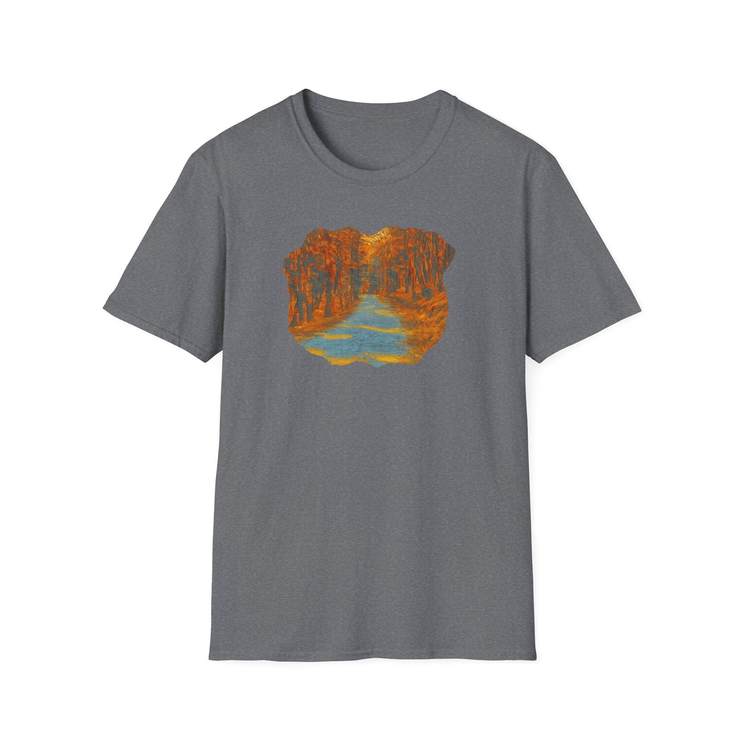 Nature-Inspired Unisex Softstyle T-Shirt, Outdoor Lover Gift, Casual Wear, Ideal for Hiking, Nature Trips, Unique Graphic Tee - product image
