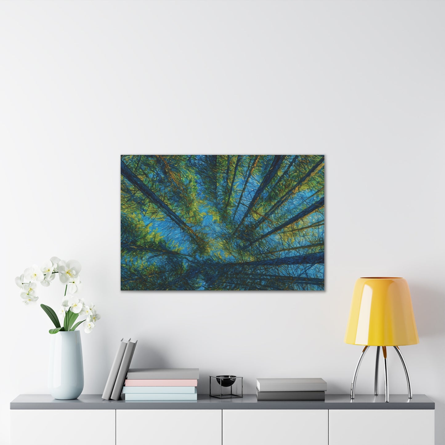 Canvas Wall Art, Forest Perspective Print, Nature Decor, Home & Office Art, Rustic Wall Hanging, Tree Art for Nature Lovers