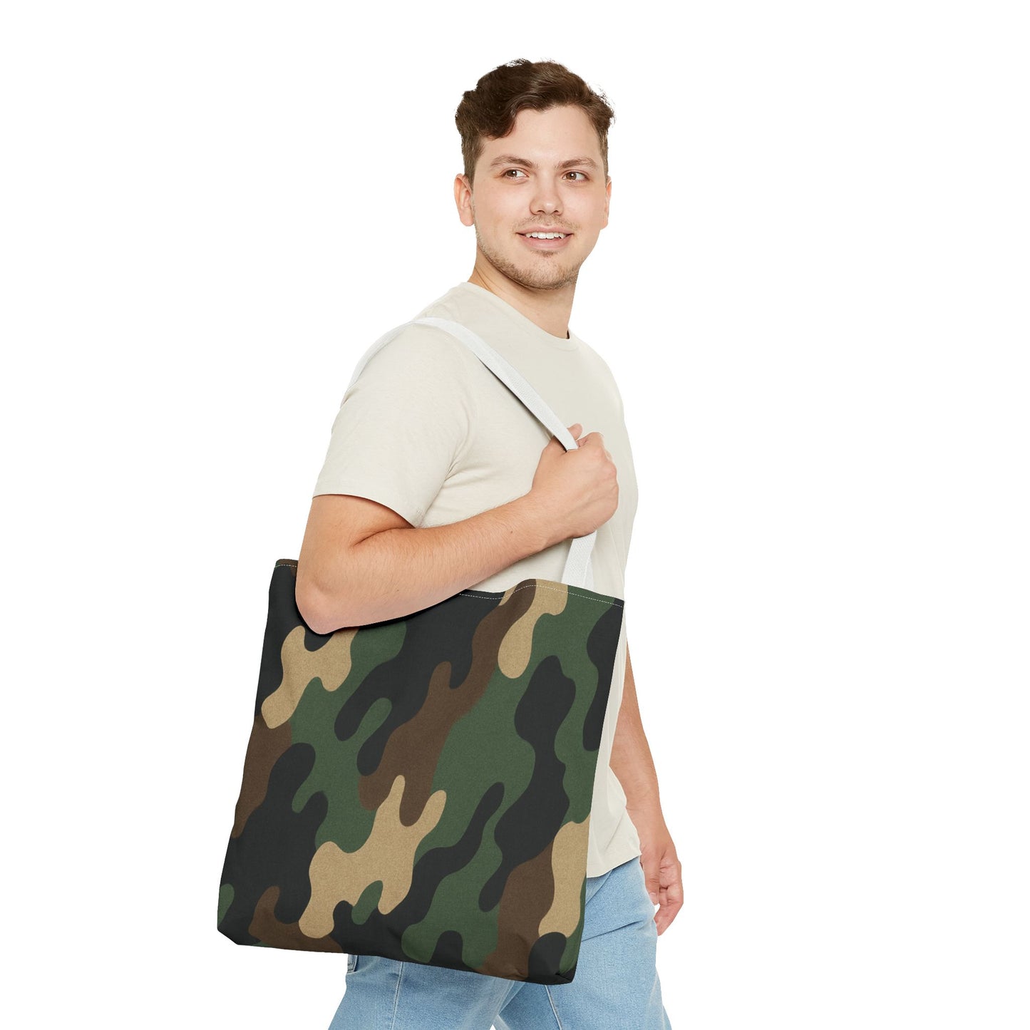 Stylish Camouflage Tote Bag, Reusable Shopping Bag, Beach Tote, Casual Carry-All, Gift for Him or Her