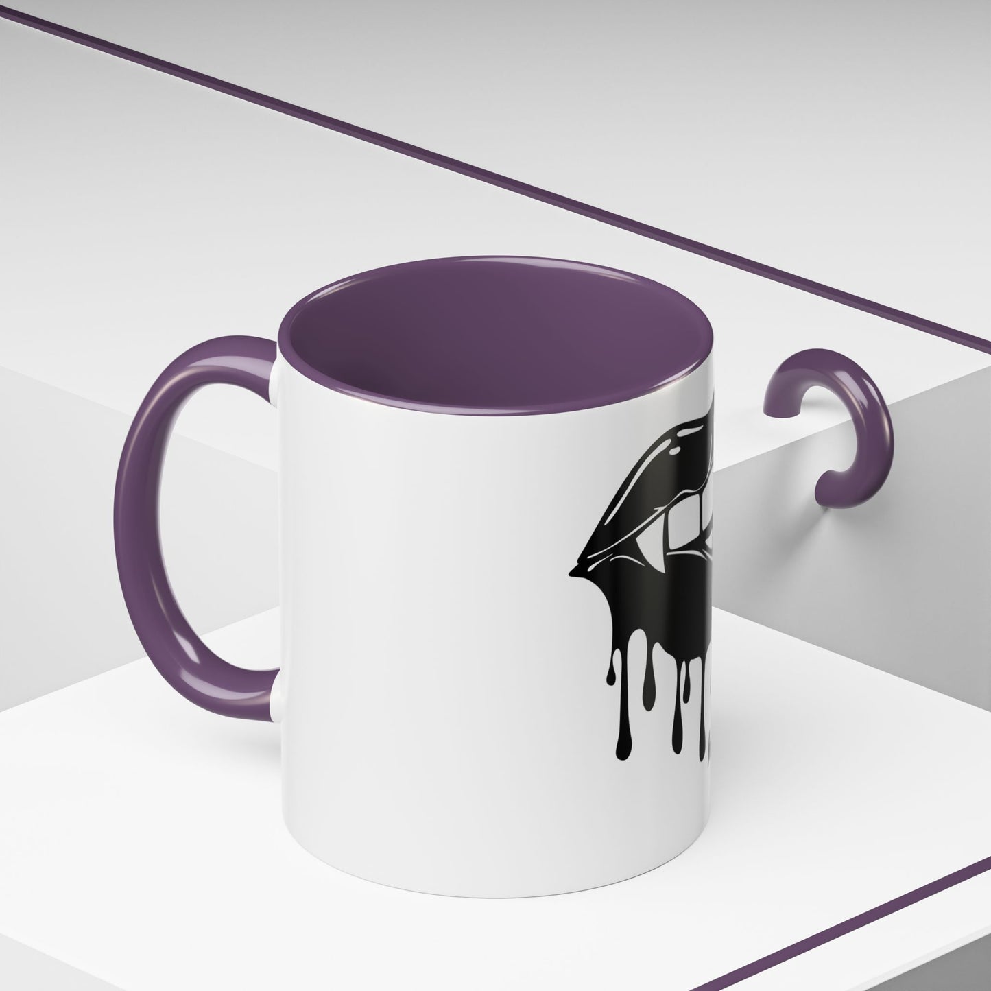 Vampire Lip Accent Coffee Mug - 11oz & 15oz - Unique Halloween Gift