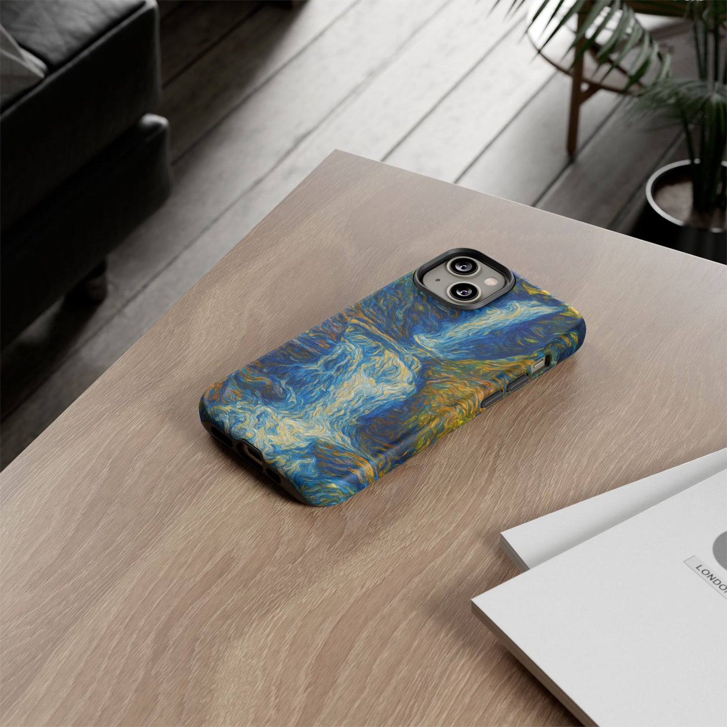 Artistic Phone Case - Waterfall Design, Unique Gift, Phone Accessory, Nature Lover, Original Artwork