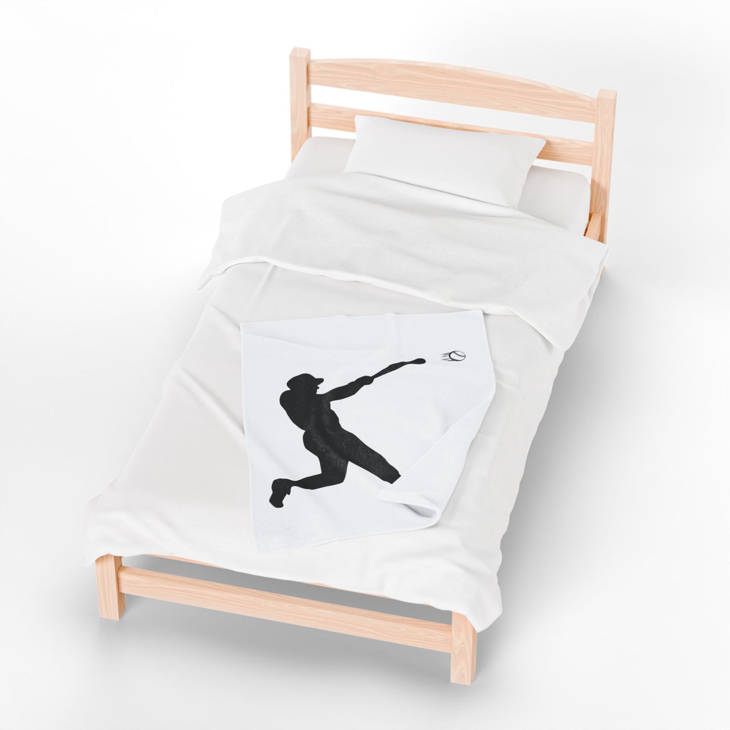 Baseball Velveteen Plush Blanket, Cozy Sports Throw, Soft Blanket for Fans, Great Gift for Baseball Lovers, Home Decor