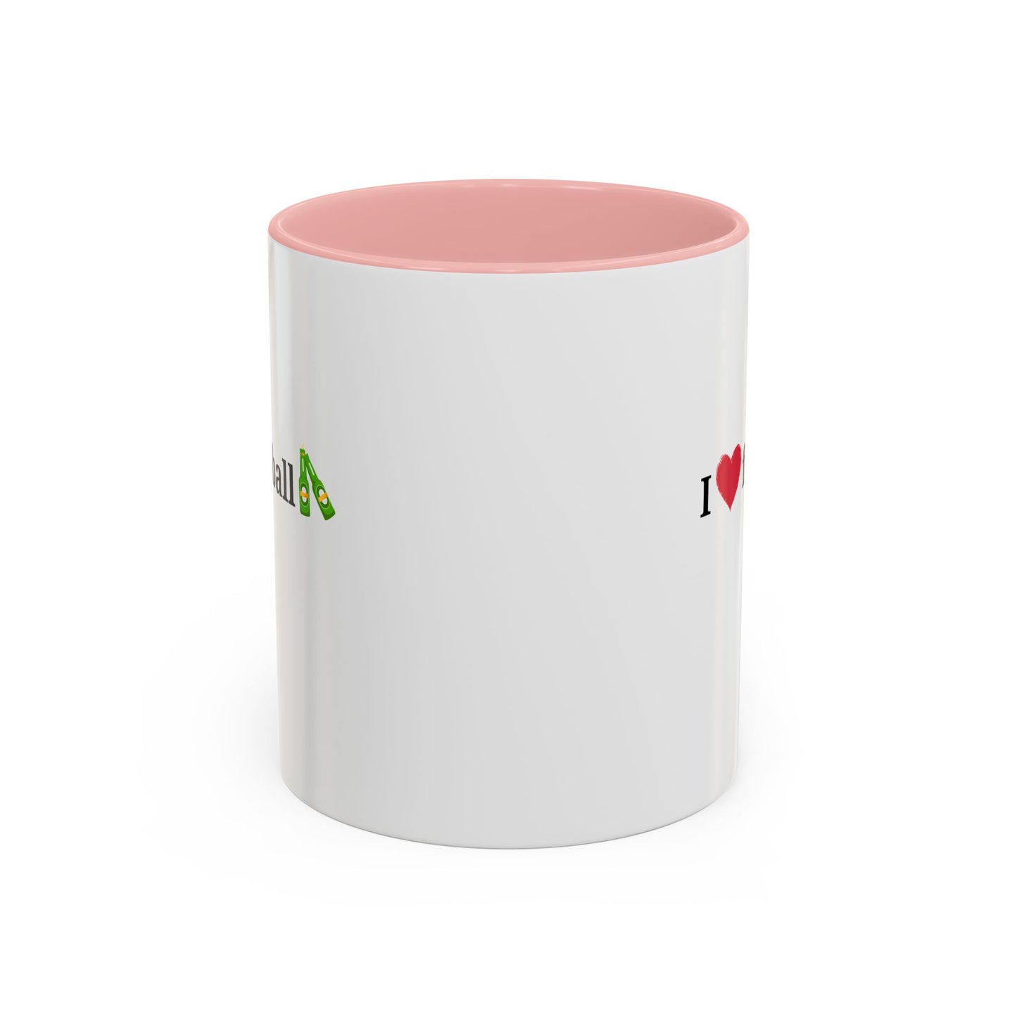 I Love Football Accent Coffee Mug, Perfect Gift for Sports Lovers, Football Enthusiasts, Unique Mug for Game Days, Home or Office Decor