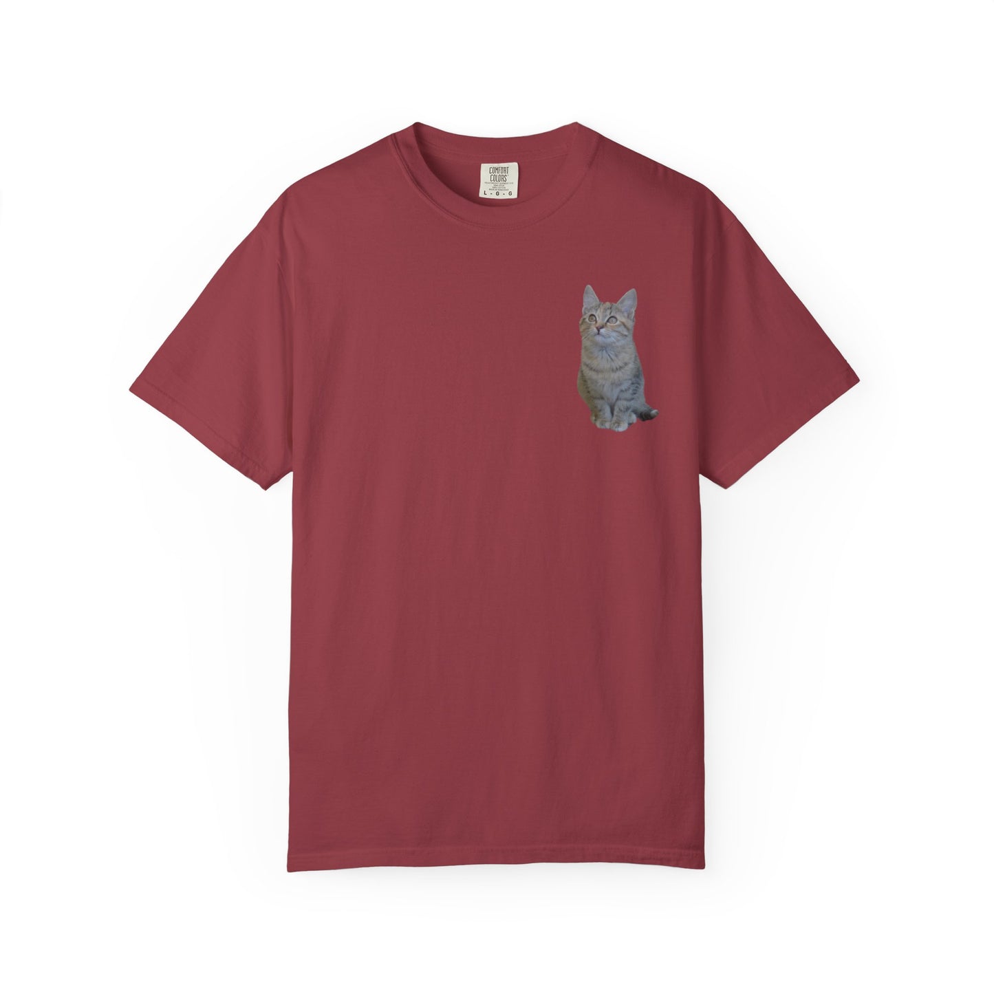 Whimsical Cat Pocket T-Shirt for Cat Lovers