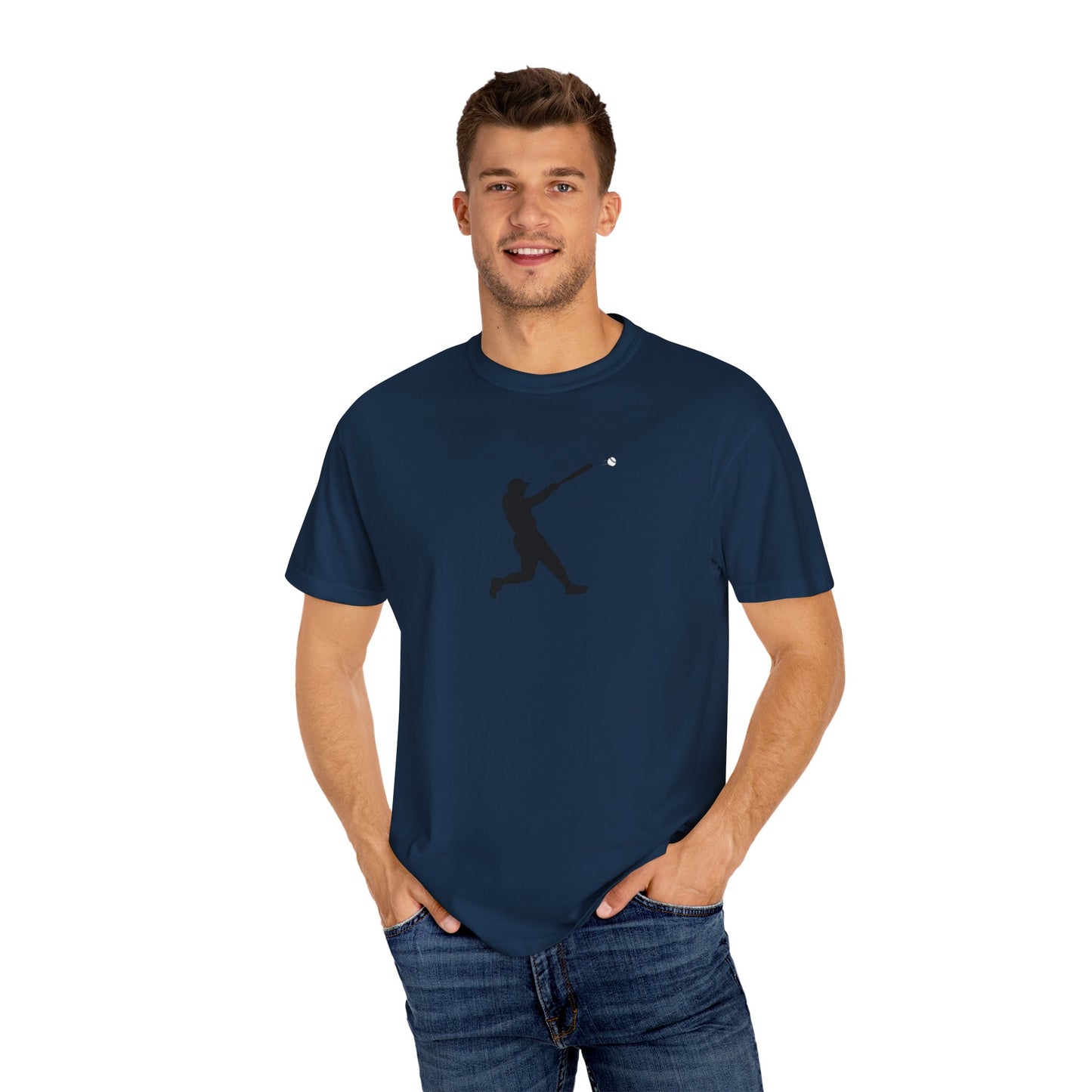 Sporty Garment-Dyed T-Shirt for Baseball Lovers, Casual Tee, Unisex Sports Shirt, Perfect Gift for Athletes, Outdoor Activities