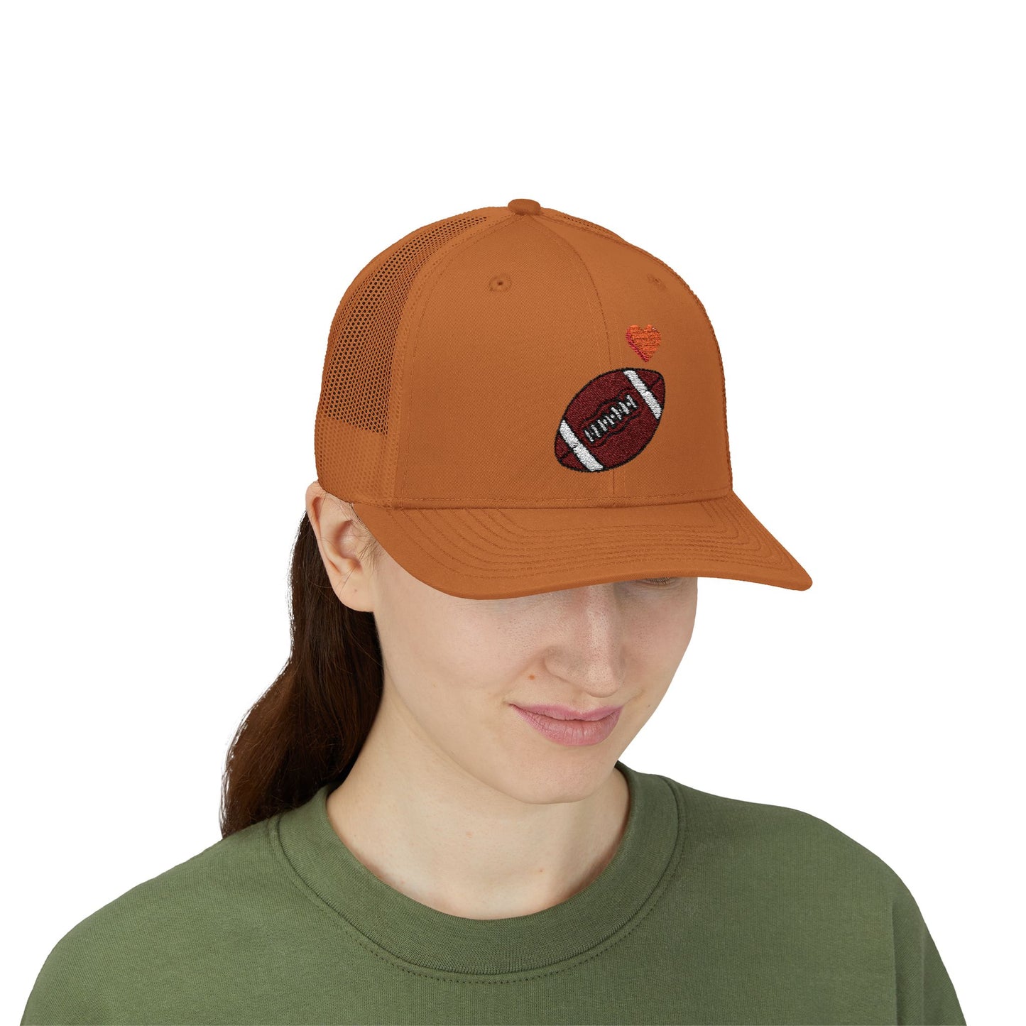Football Love Snapback Trucker Cap, Sports Hat, Gift for Sports Fans, Casual Wear, Outdoor Activities