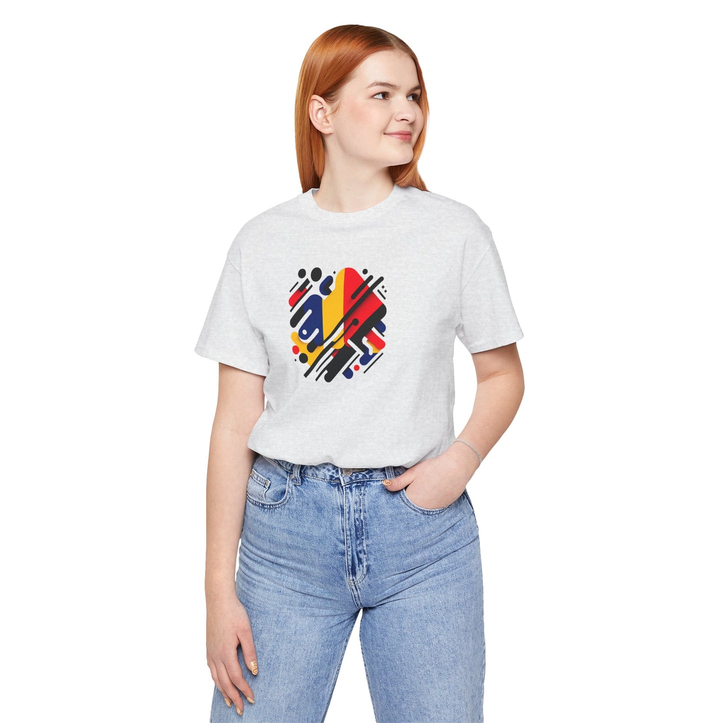 Artistic Heart Unisex Jersey Tee - Vibrant Graphic Tee, Casual Wear, Gift for Art Lovers, Birthday Surprise, Everyday Comfort