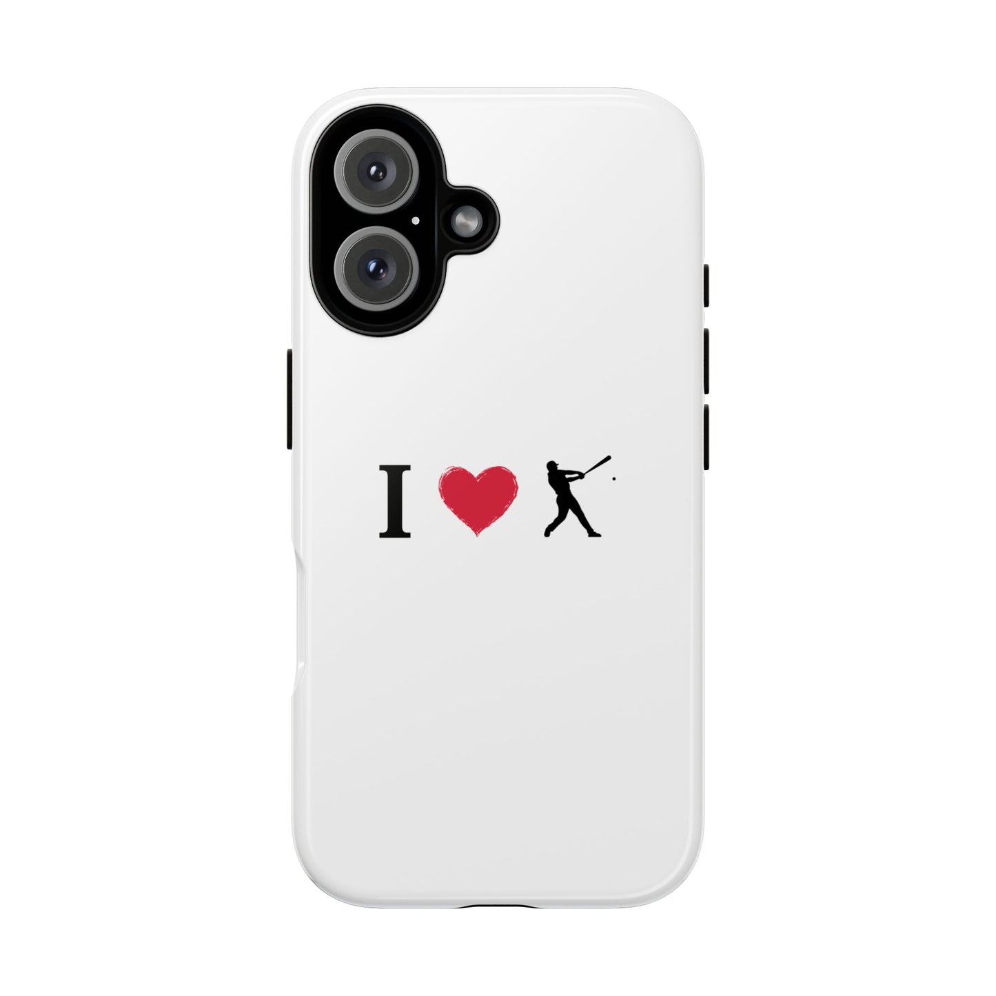 Baseball Love Phone Case, Tough Cases for Sports Lovers, i Heart Baseball Protection, Gift for Players, Cute Sports Case