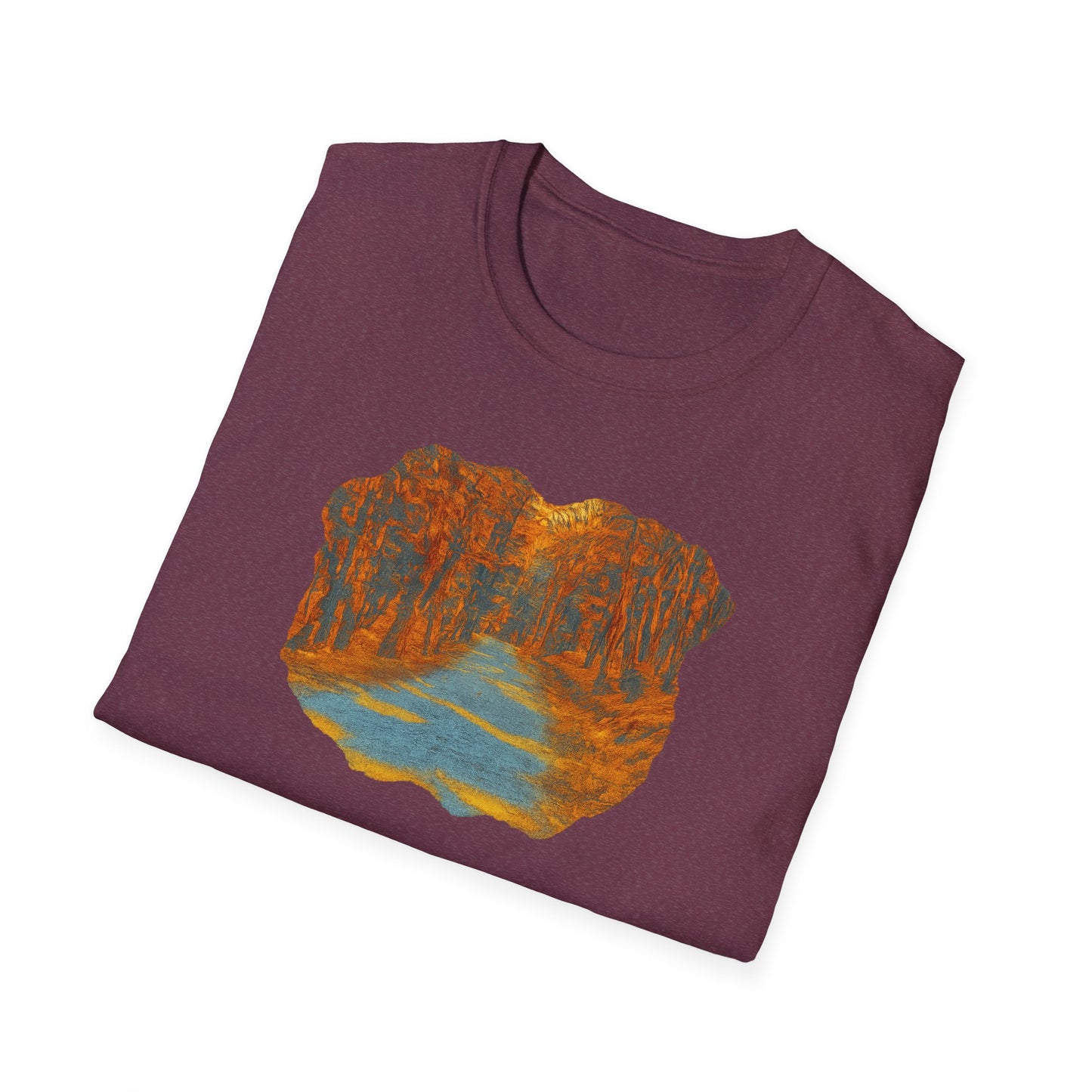Nature-Inspired Unisex Softstyle T-Shirt, Outdoor Lover Gift, Casual Wear, Ideal for Hiking, Nature Trips, Unique Graphic Tee