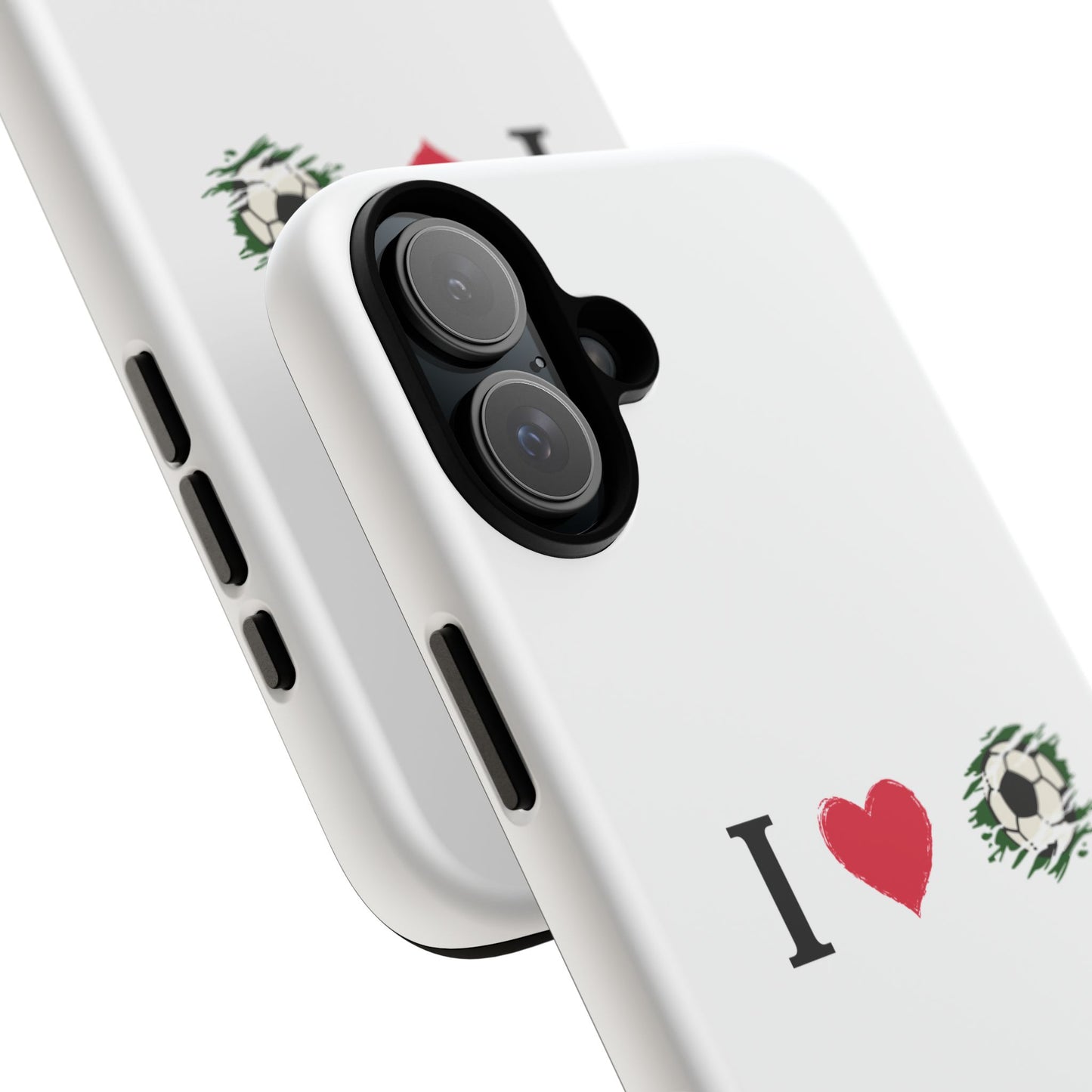 Soccer Phone Case, I Love Soccer, Tough Case Cover, Sporty Phone Accessories, Gift for Soccer Lovers, Unique Soccer Design