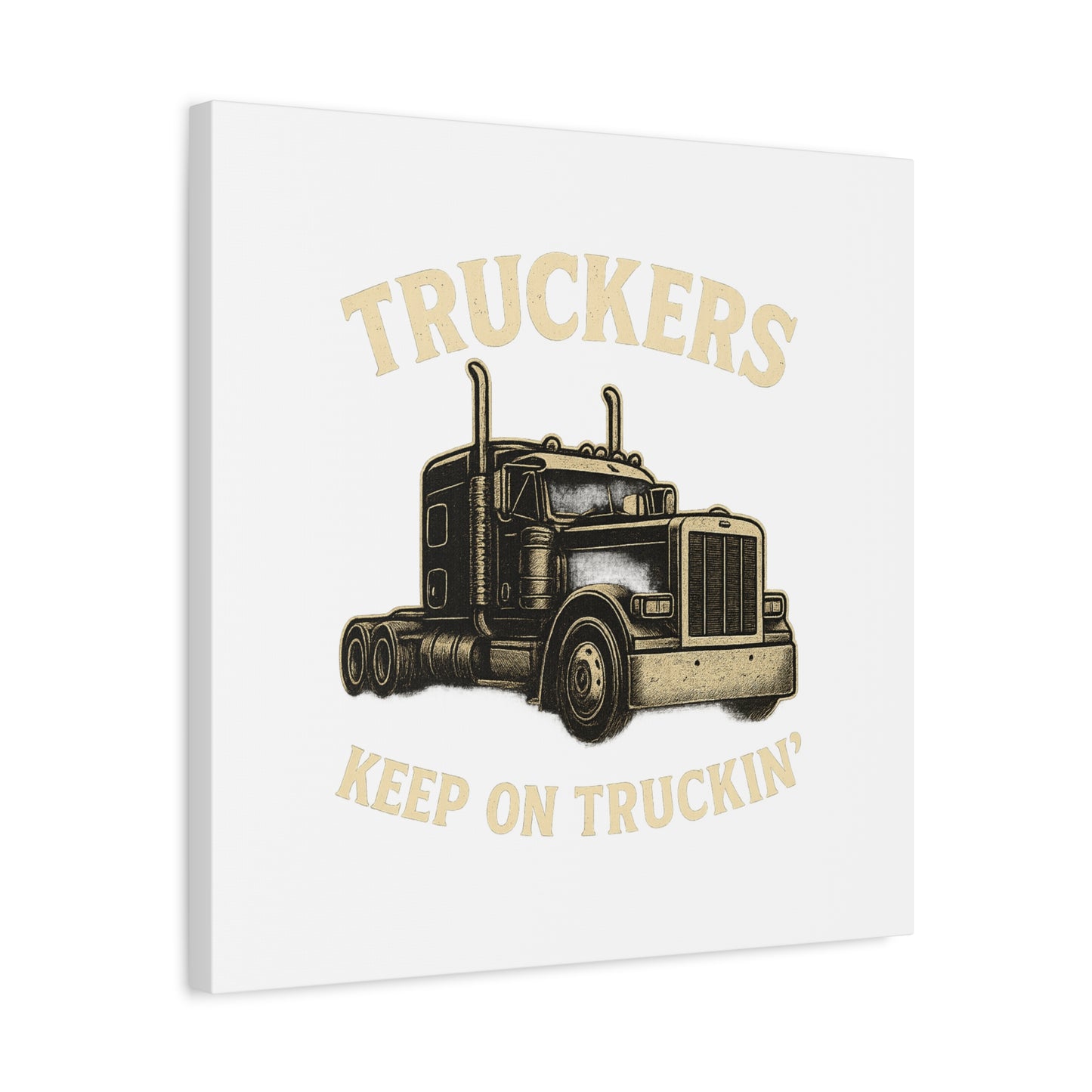 Truckers Canvas Wall Art, Keep on Truckin' Decor, Gift for Drivers, Trucking Artwork, Transportation Gift