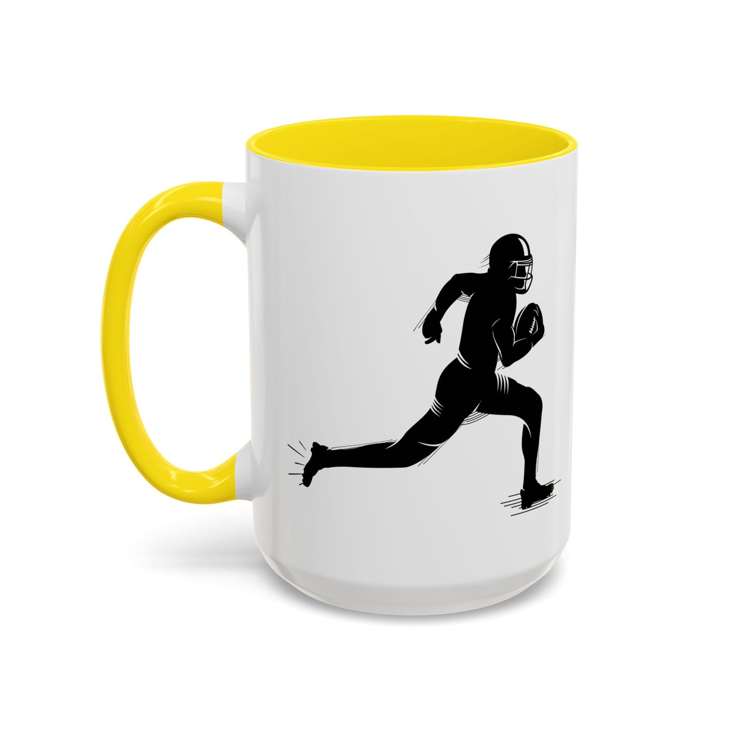 Football Player Themed Accent Coffee Mug, Sports Fan Gift, Unique Mug for Athletes, Coffee Lover, Game Day Essential