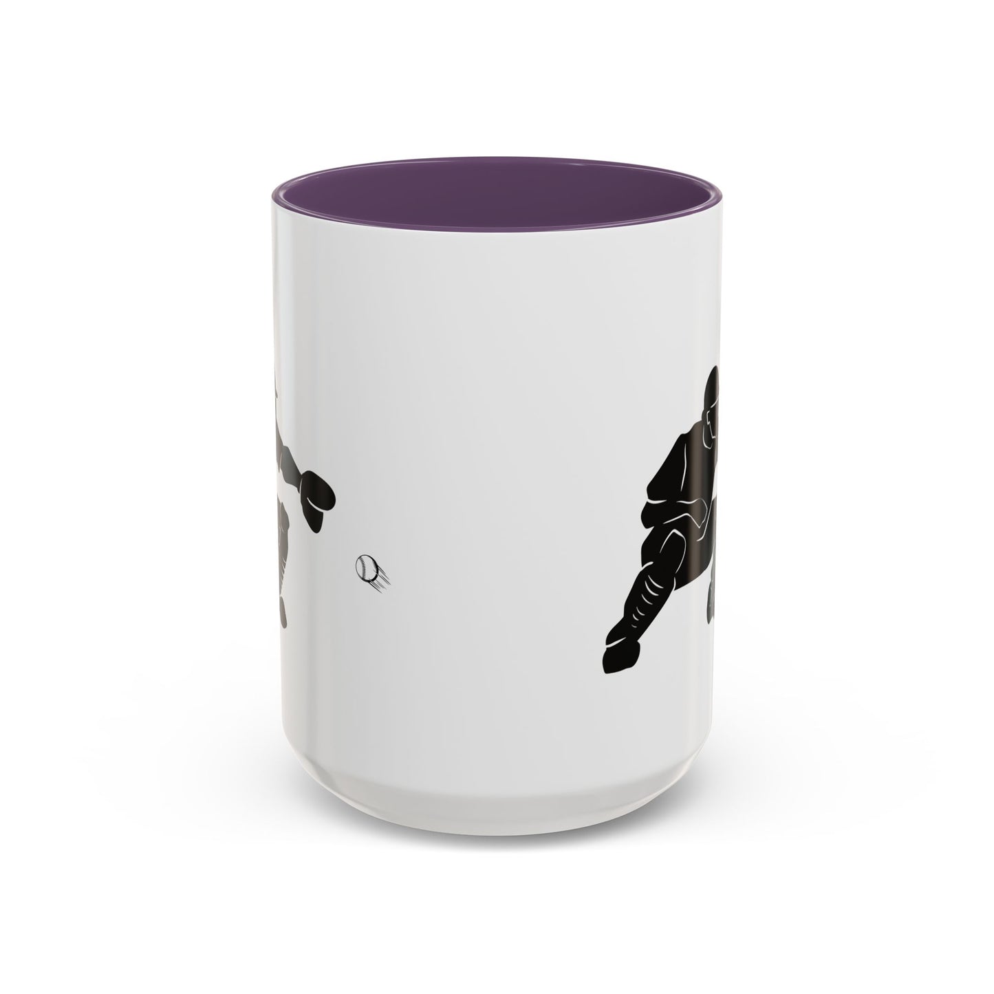 Baseball Catcher Coffee Mug, Sports Gift for Coaches, Black Accent Mug for Fans, Perfect for Birthdays & Celebrations, Unique Cup