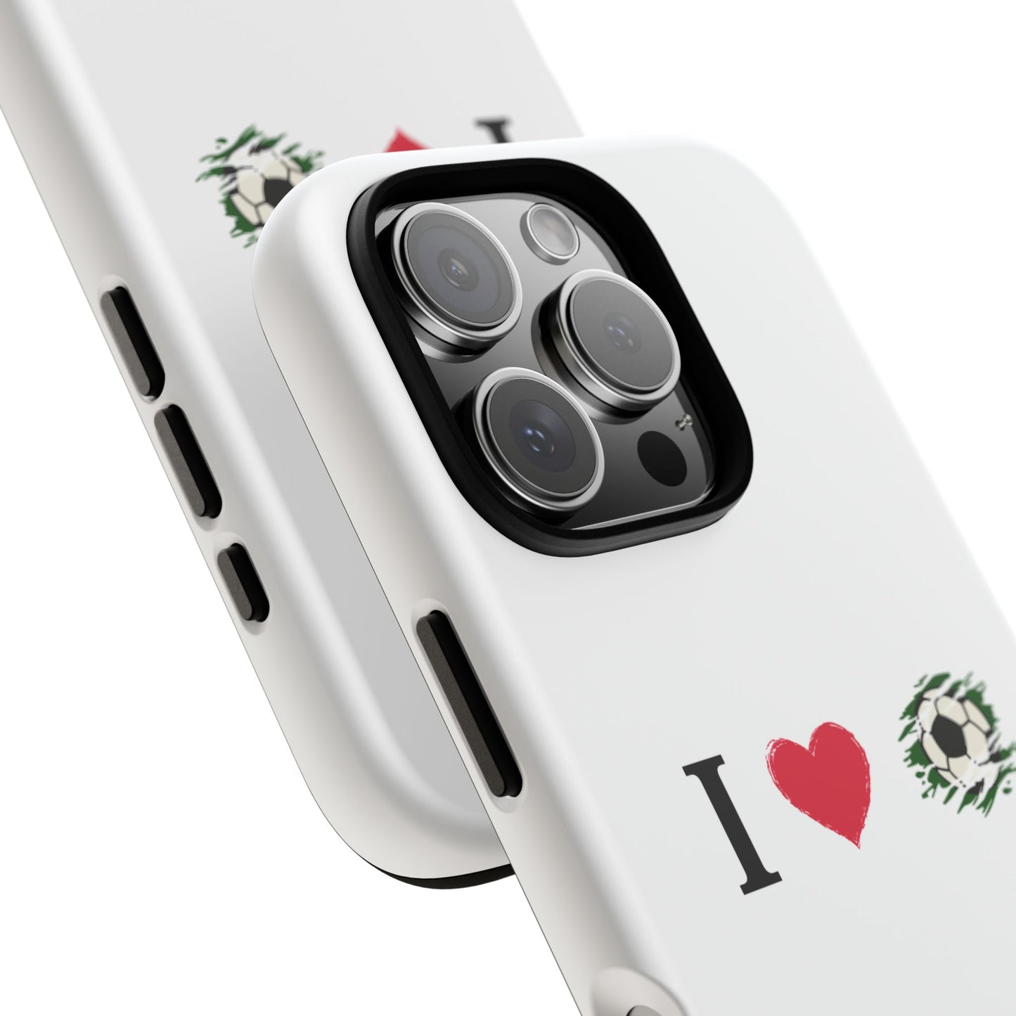 Soccer Phone Case, I Love Soccer, Tough Case Cover, Sporty Phone Accessories, Gift for Soccer Lovers, Unique Soccer Design